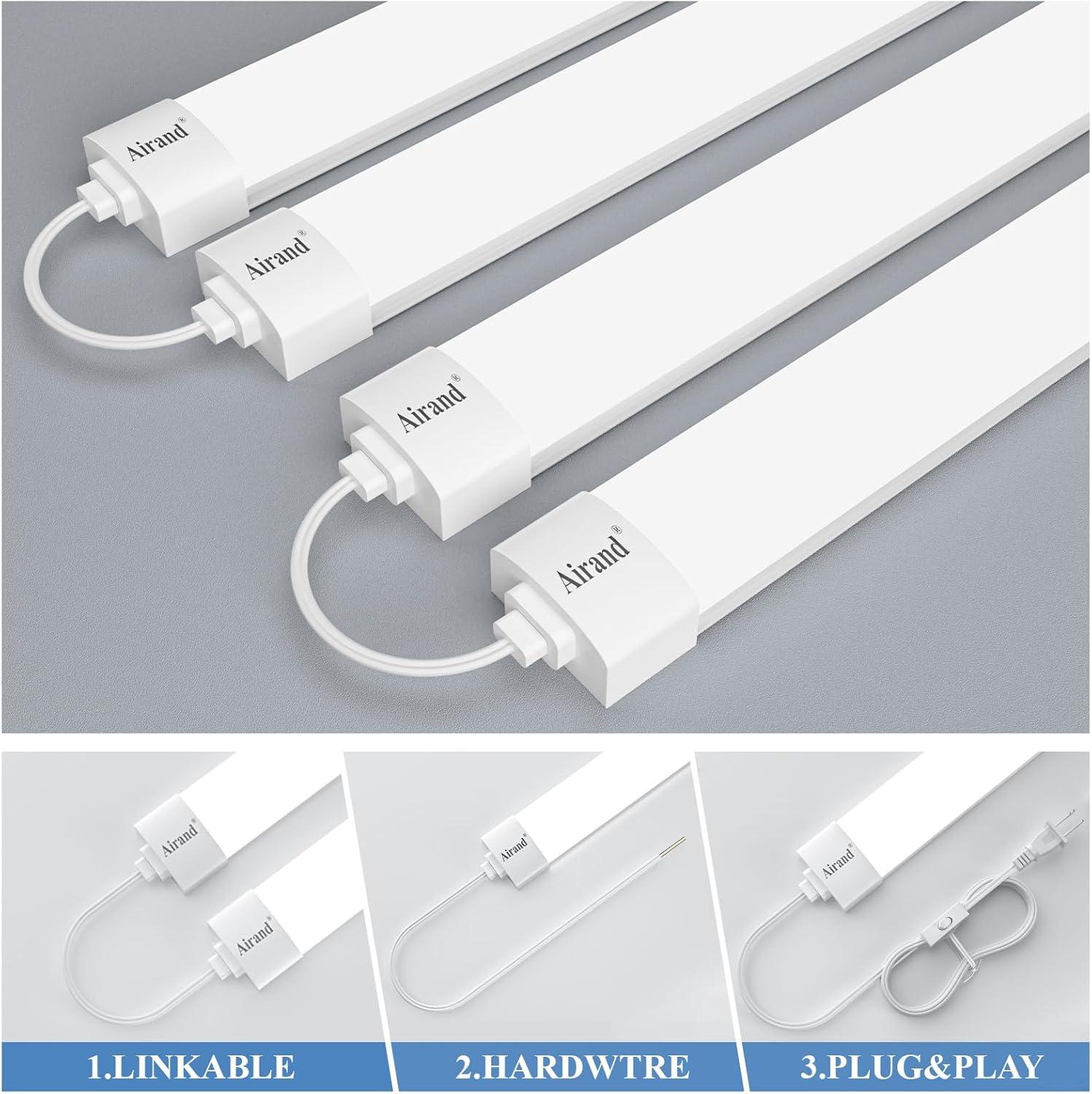 Airand 2FT 4FT White LED Tube Light with Plug