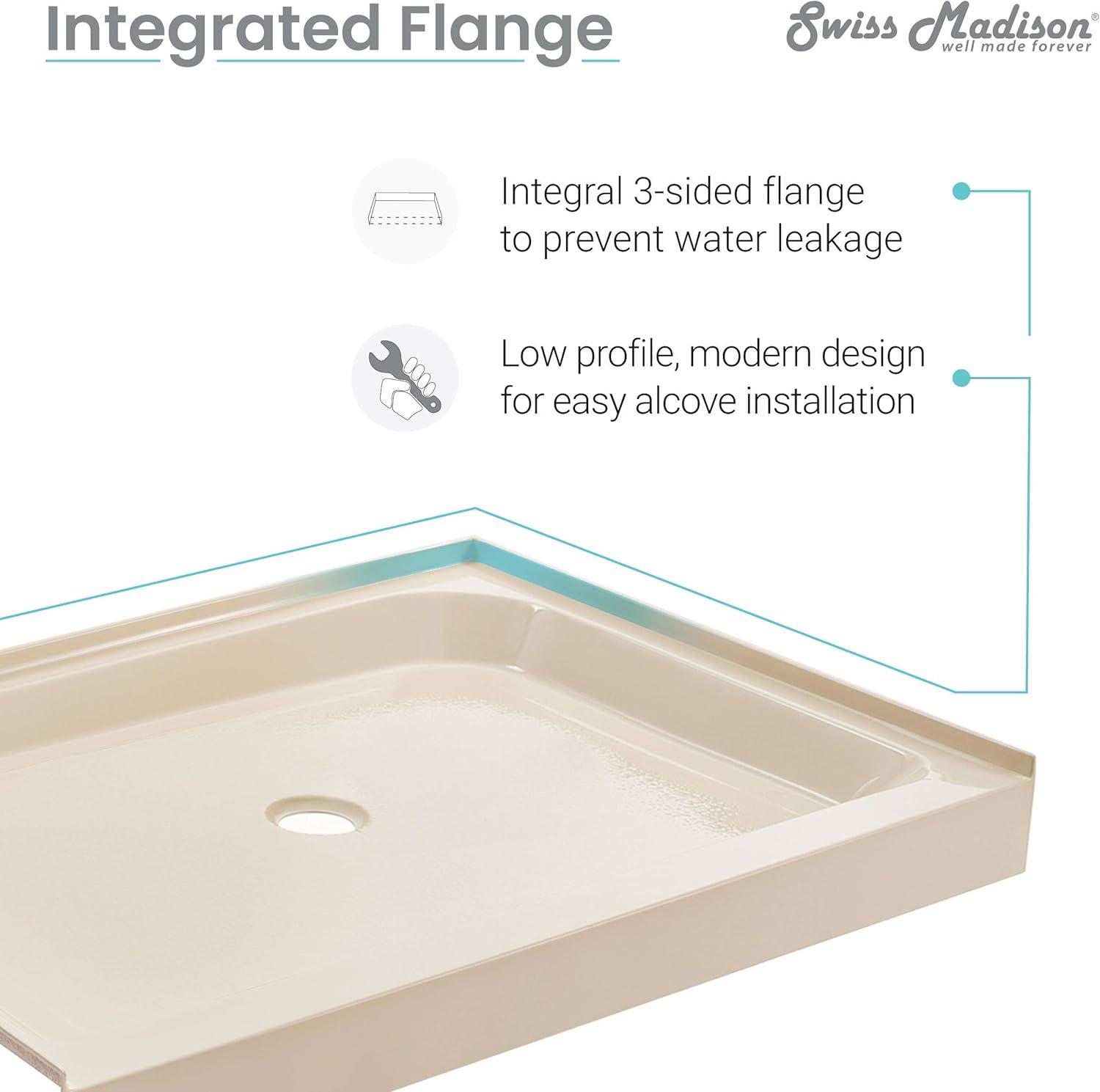 Voltaire 48" x 36" Single-Threshold, Shower Base