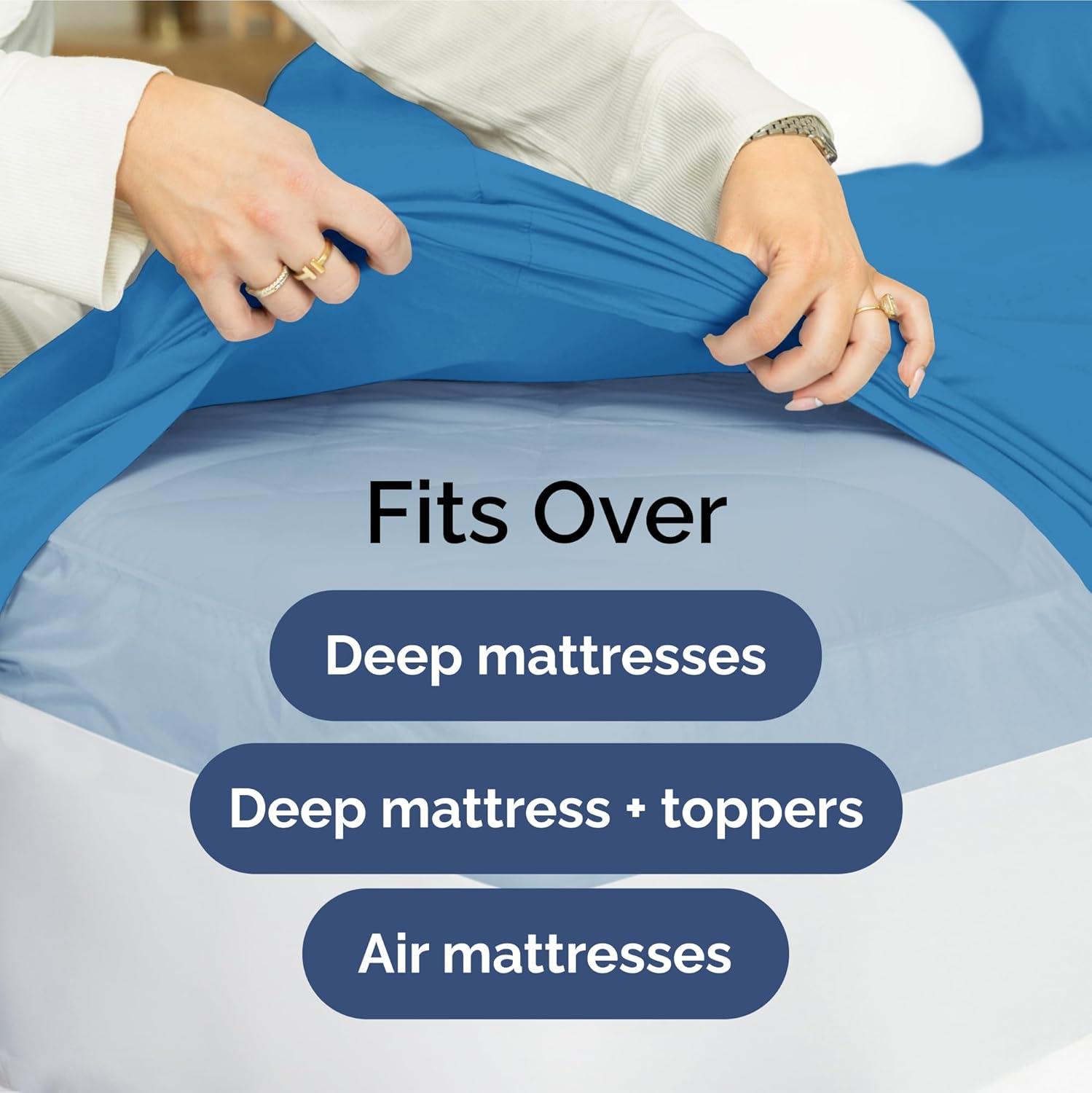 CGK Linens Extra Deep Pocket luxury Sheet Set - Solid Ultra Soft & Cooling Sheet Sets