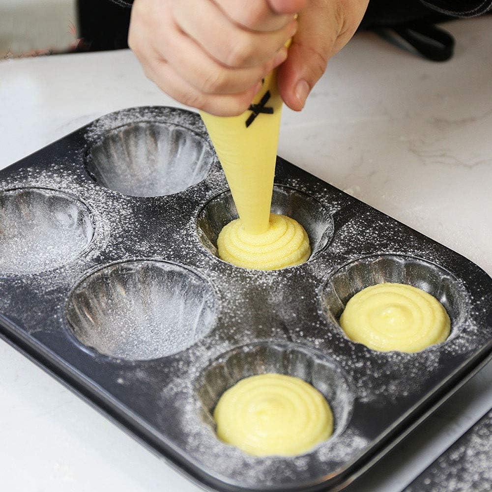 Mold Cake Pan for Madeleine, ZEENEEK 12-Cavity Non-Stick Spherical Shell Madeline Bakeware for Oven Baking - 2 Pack