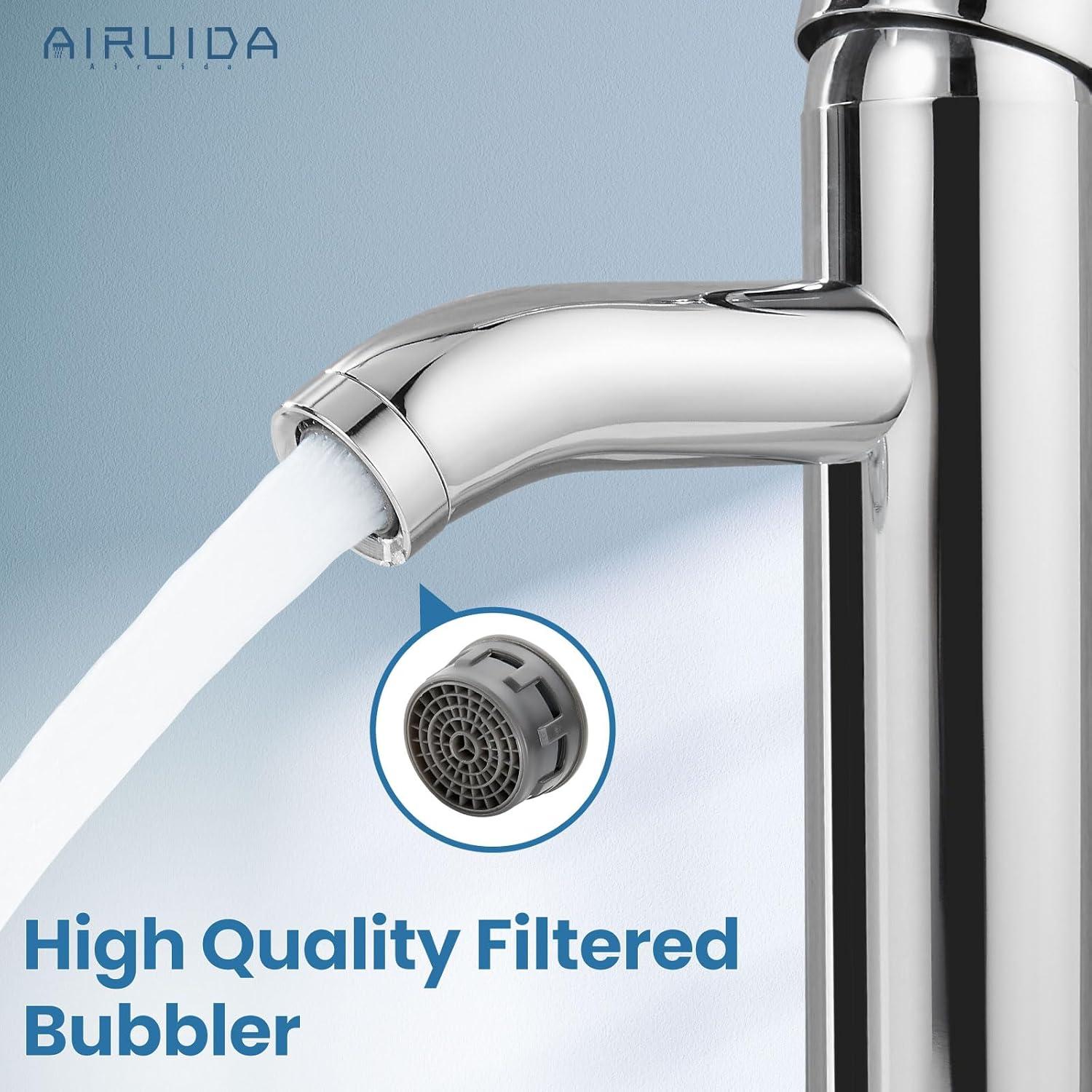 VIBRANTBATH Vessel Sink Faucet Single-handle Bathroom Faucet with Drain Assembly A-99052H-N-2