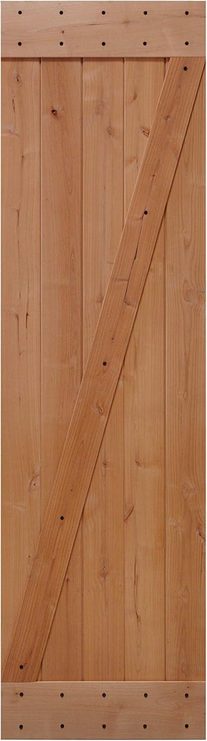 Lubann American 84'' Solid Wood Barn Doors Barn Door