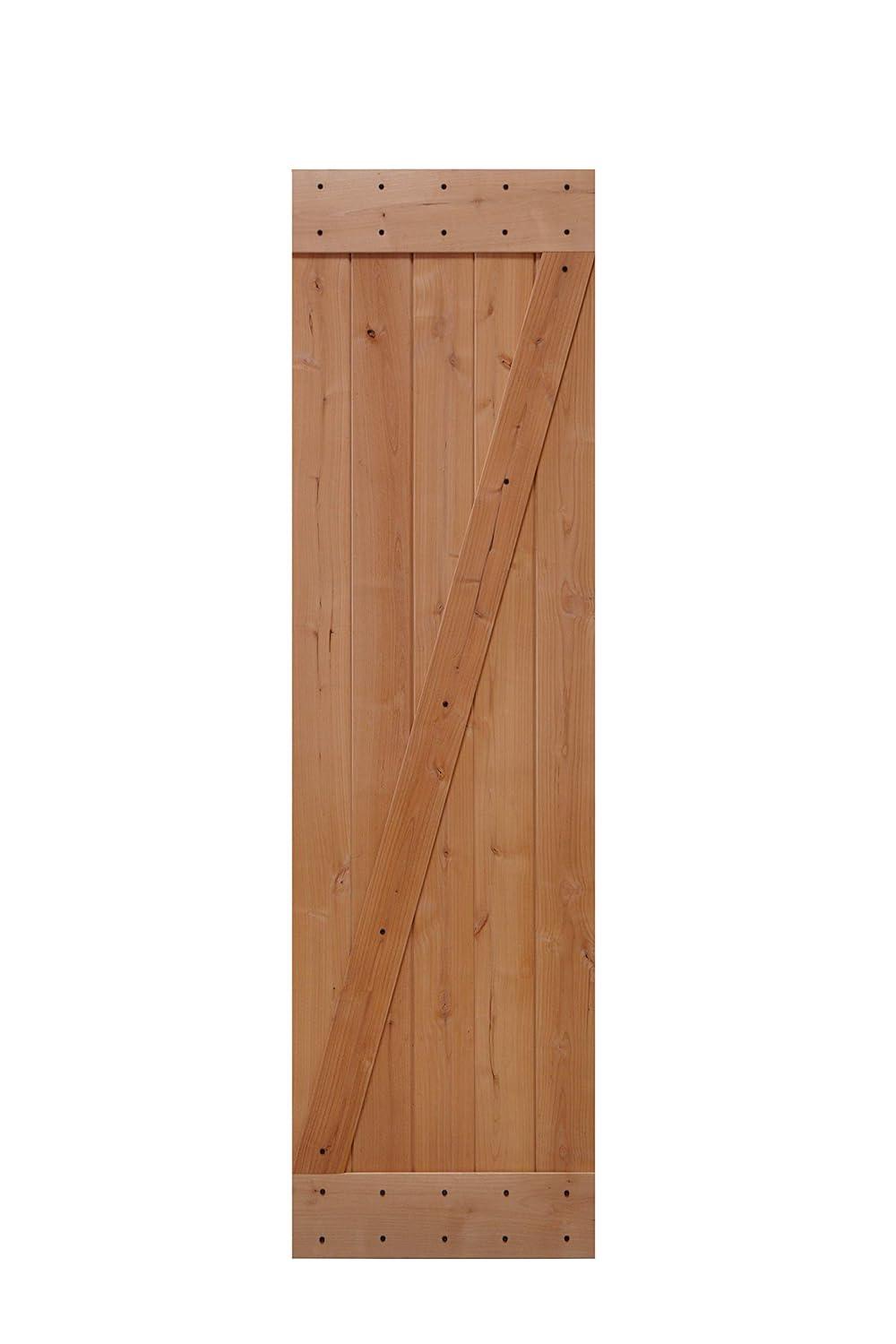 Lubann American 84'' Solid Wood Barn Doors Barn Door