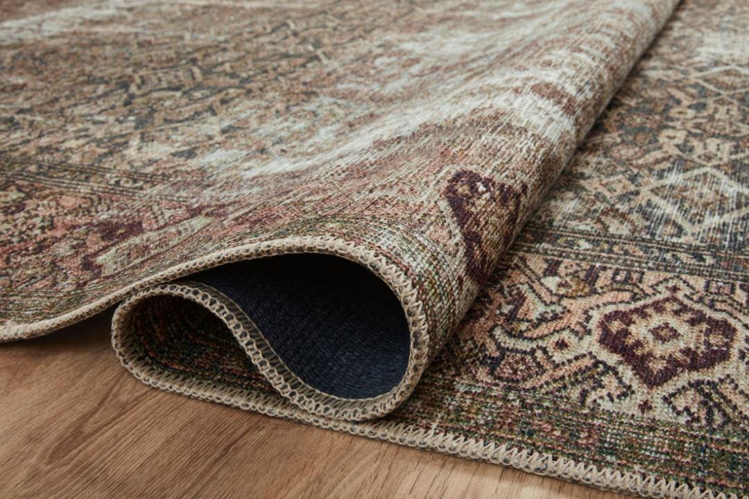 Georgie Oriental Moss/Salmon Area Rug