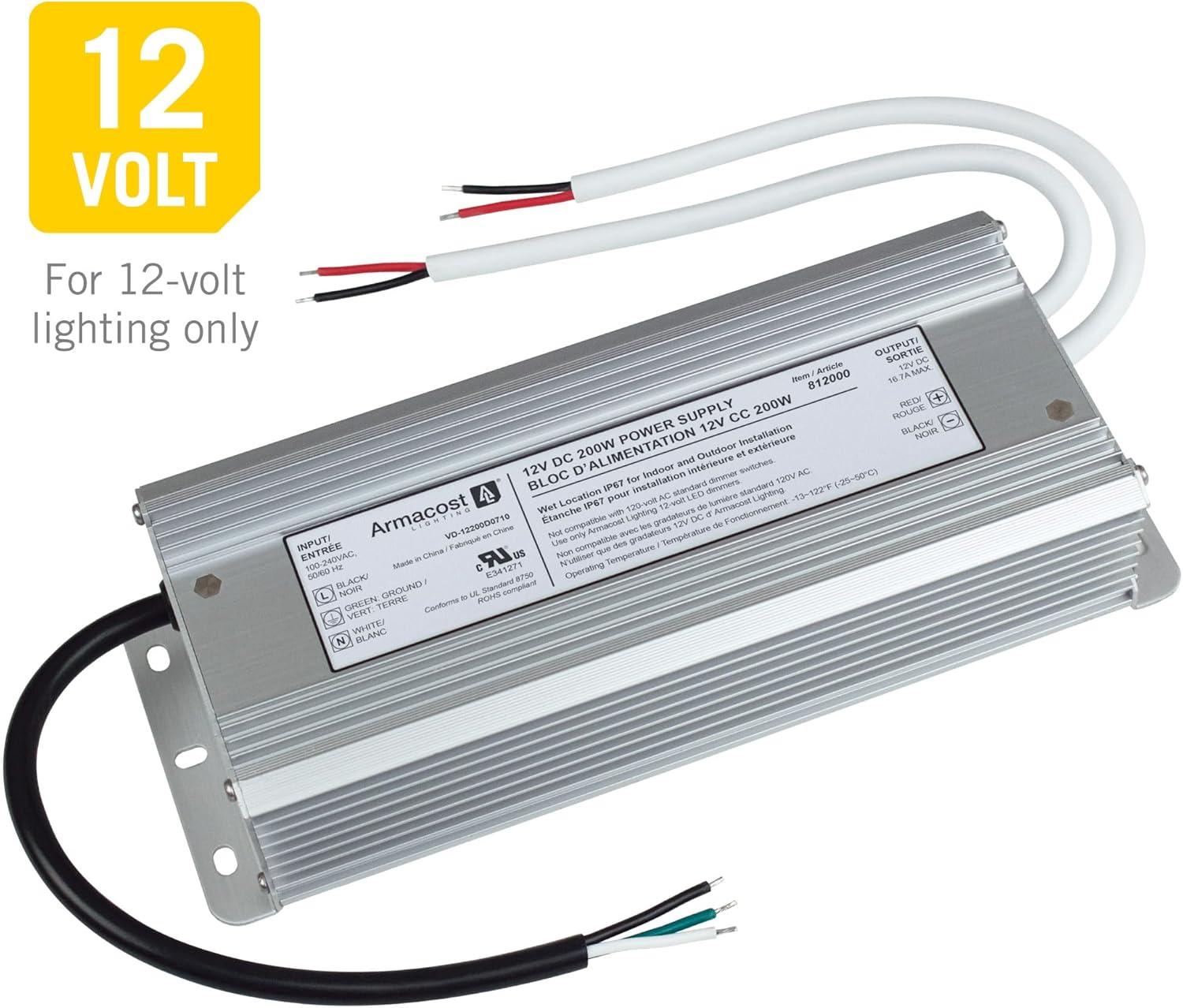 Standard Indoor/Outdoor LED Driver 12V DC, 200W