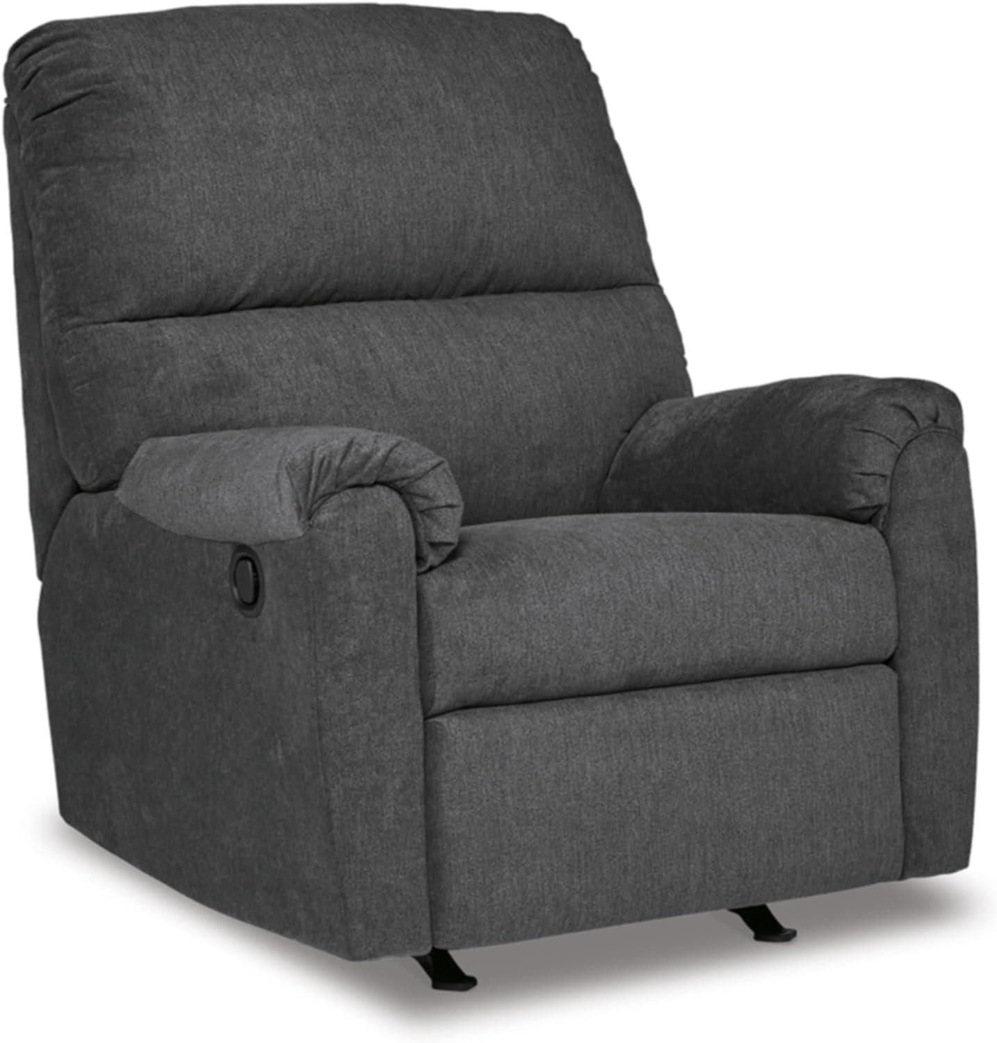 Gunmetal Gray Contemporary Rocker Recliner