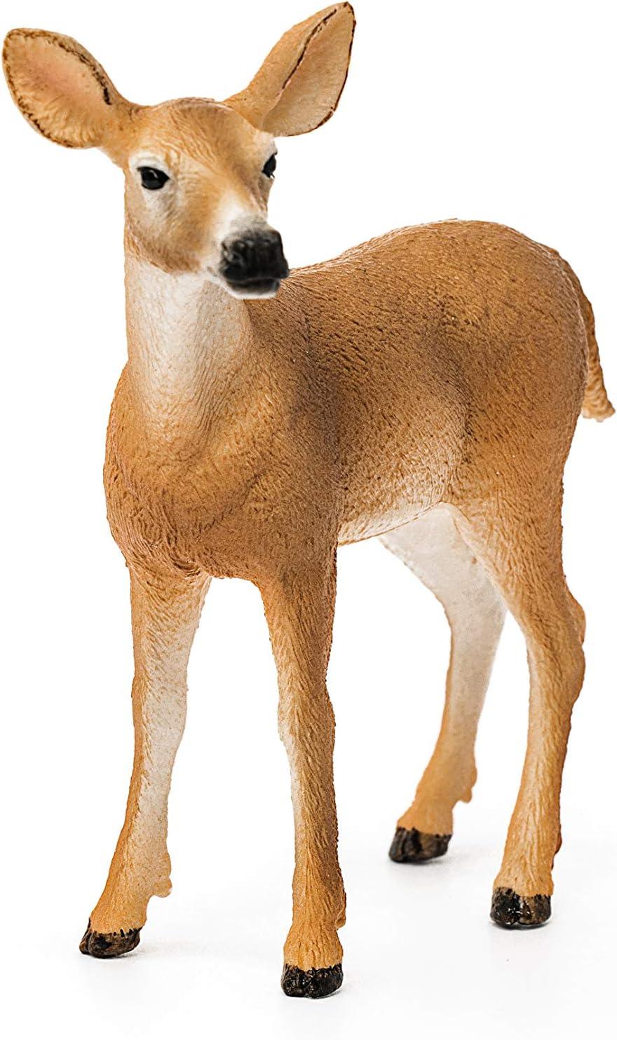 SCHLEICH 14819 White tailed doe Wild Life Toy Figurine for children aged 3-8 Years