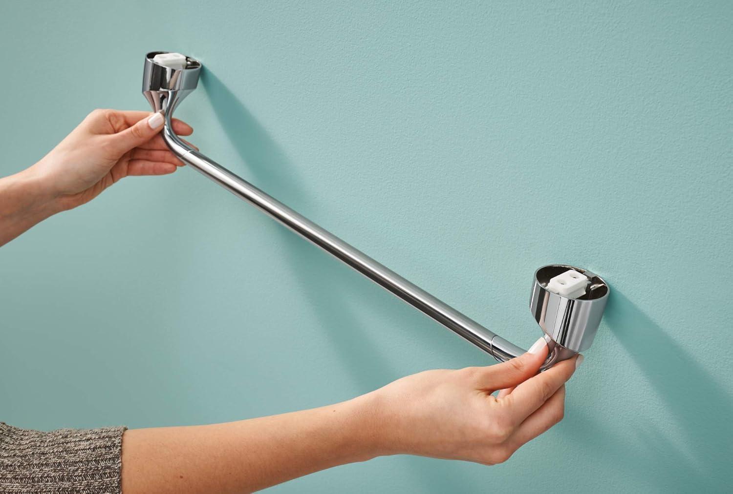 Idora 24-Inch Chrome Wall Mounted Towel Bar