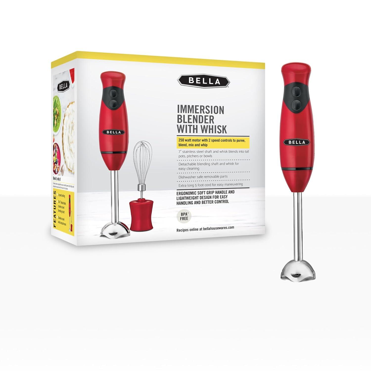 Bella Immersion Blender, Red