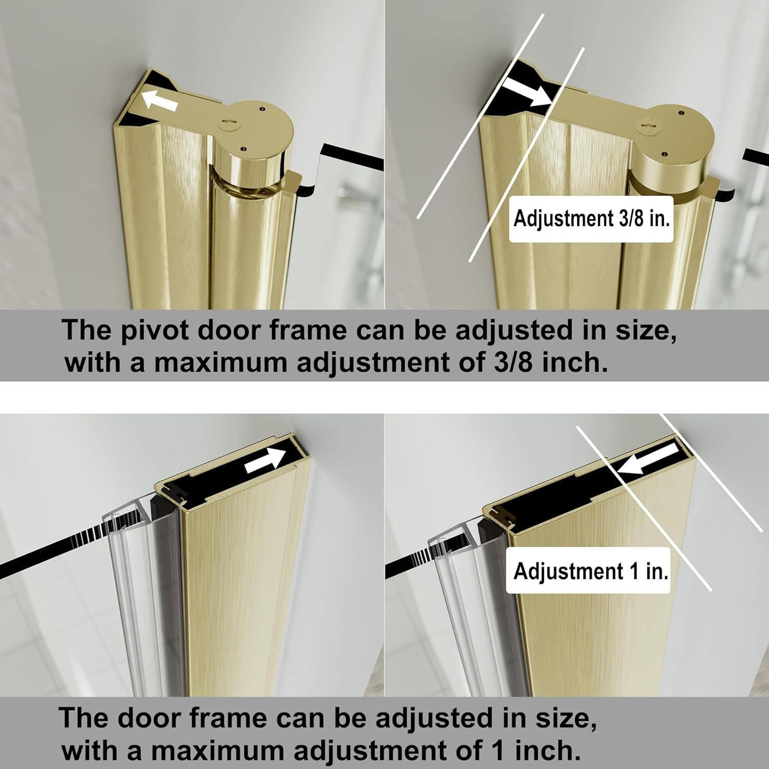 44-48 in.W x 72 in.H Semi-Frameless Sliding Shower Door Clear SGCC Tempered Glass.