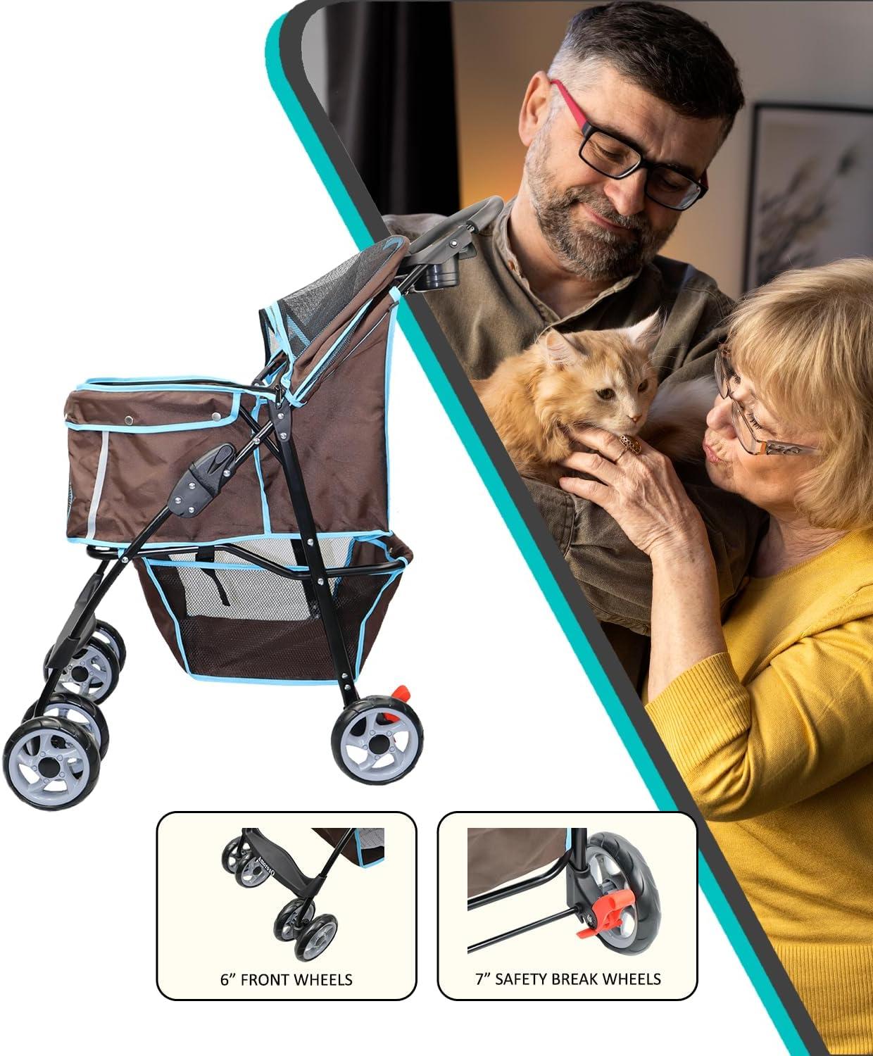 AmorosO Foldable Pet Stroller