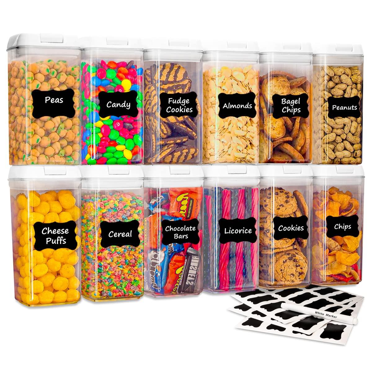 12pcs Airtight Food Storage Containers Set Kitchen and Pantry Organization