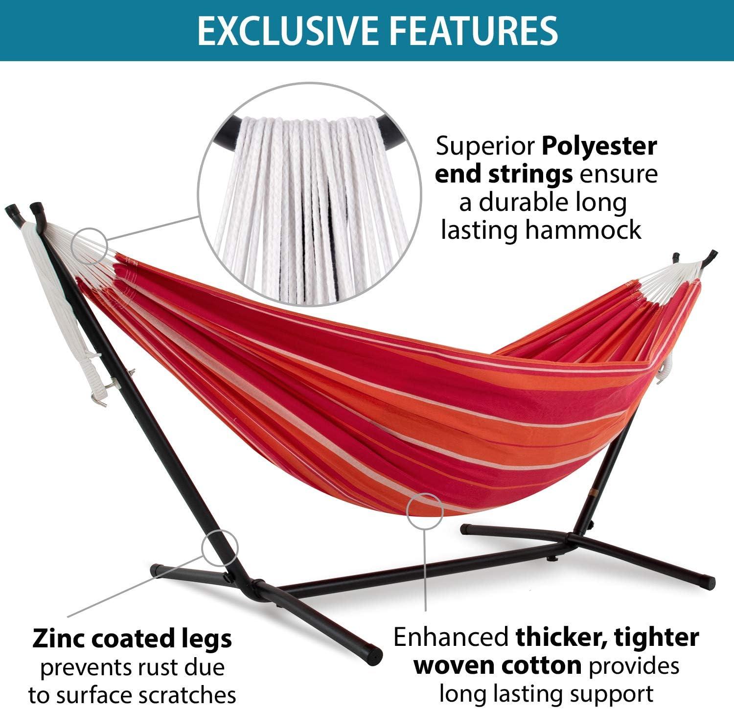 Double Cotton Hammock with Stand Combo (9ft/280cm)