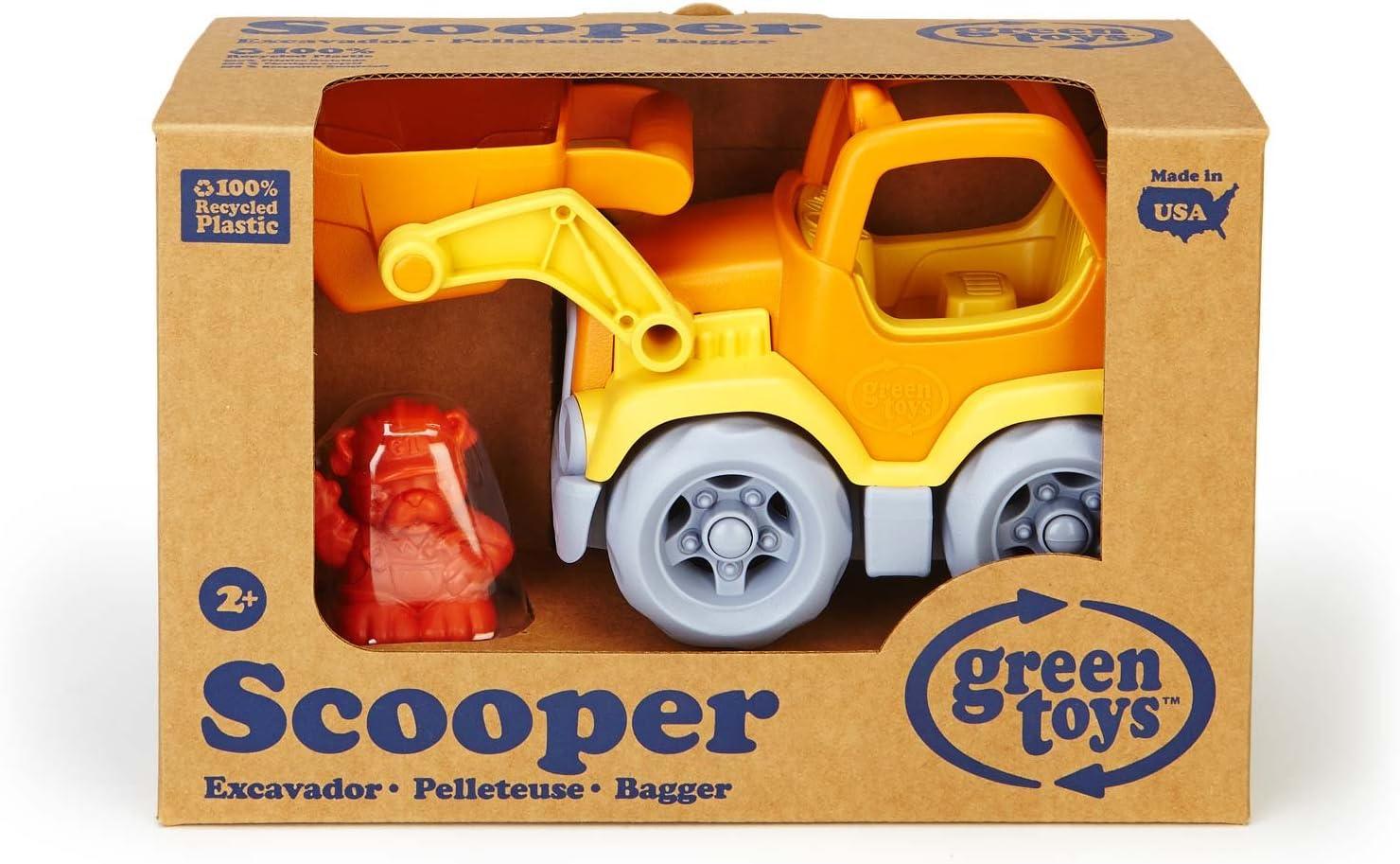 Green Toys Scooper Construction Truck, Toddler Play Vehicle Toy