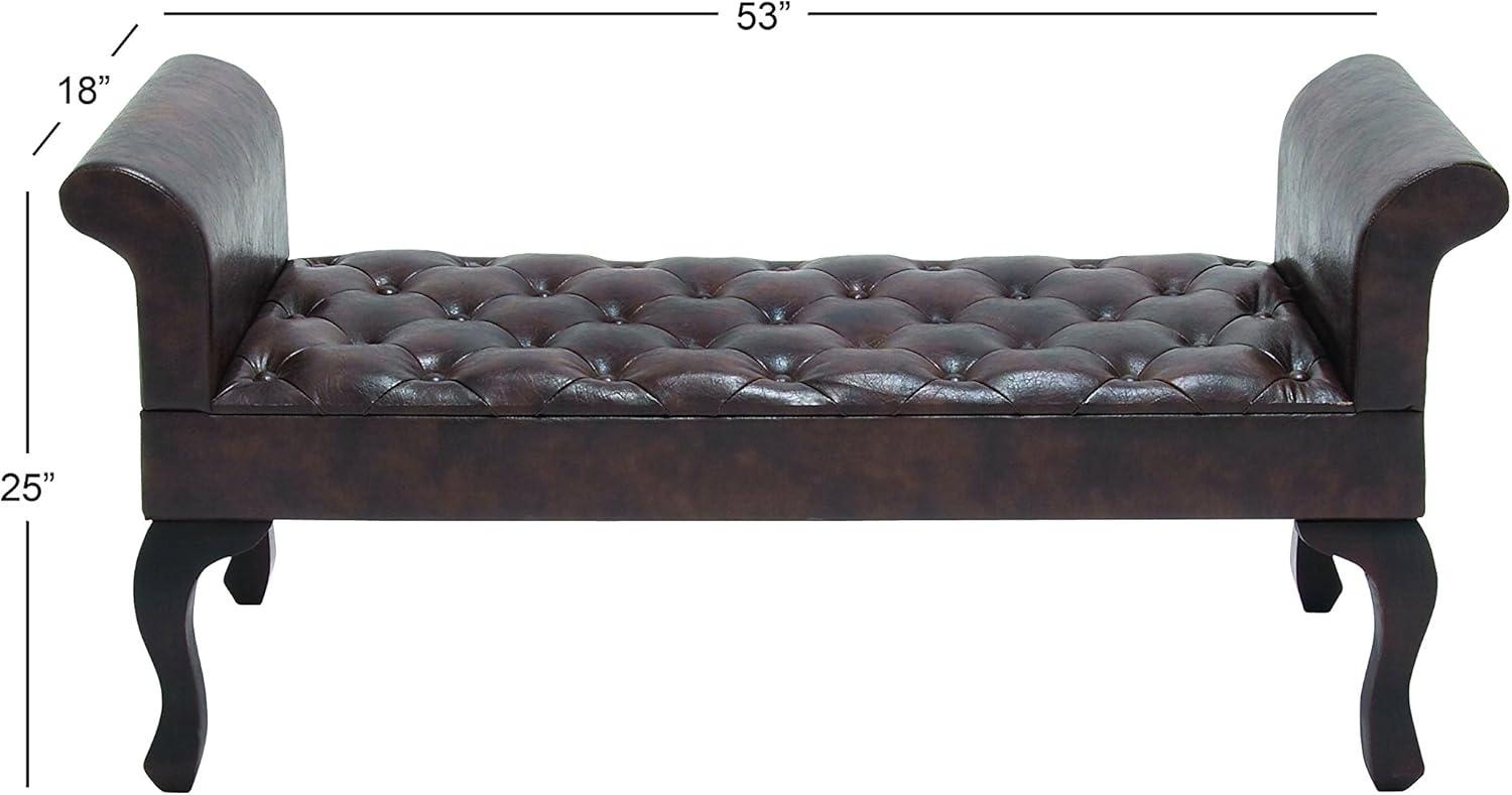 Alexandrine Faux Leather Upholstered Bench