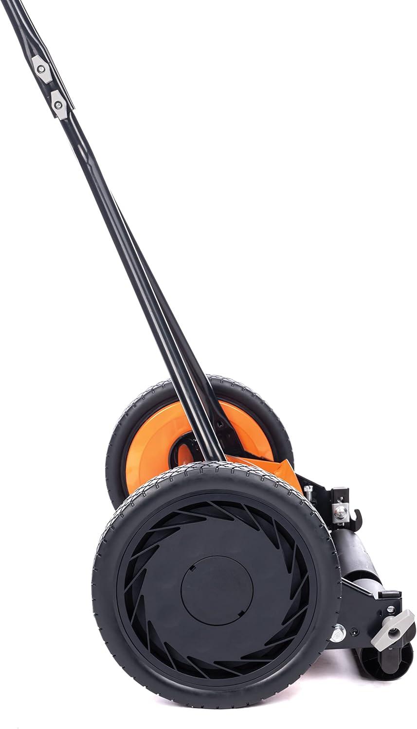 16 in. 4-Blade Manual Walk Behind Reel Lawn Mower