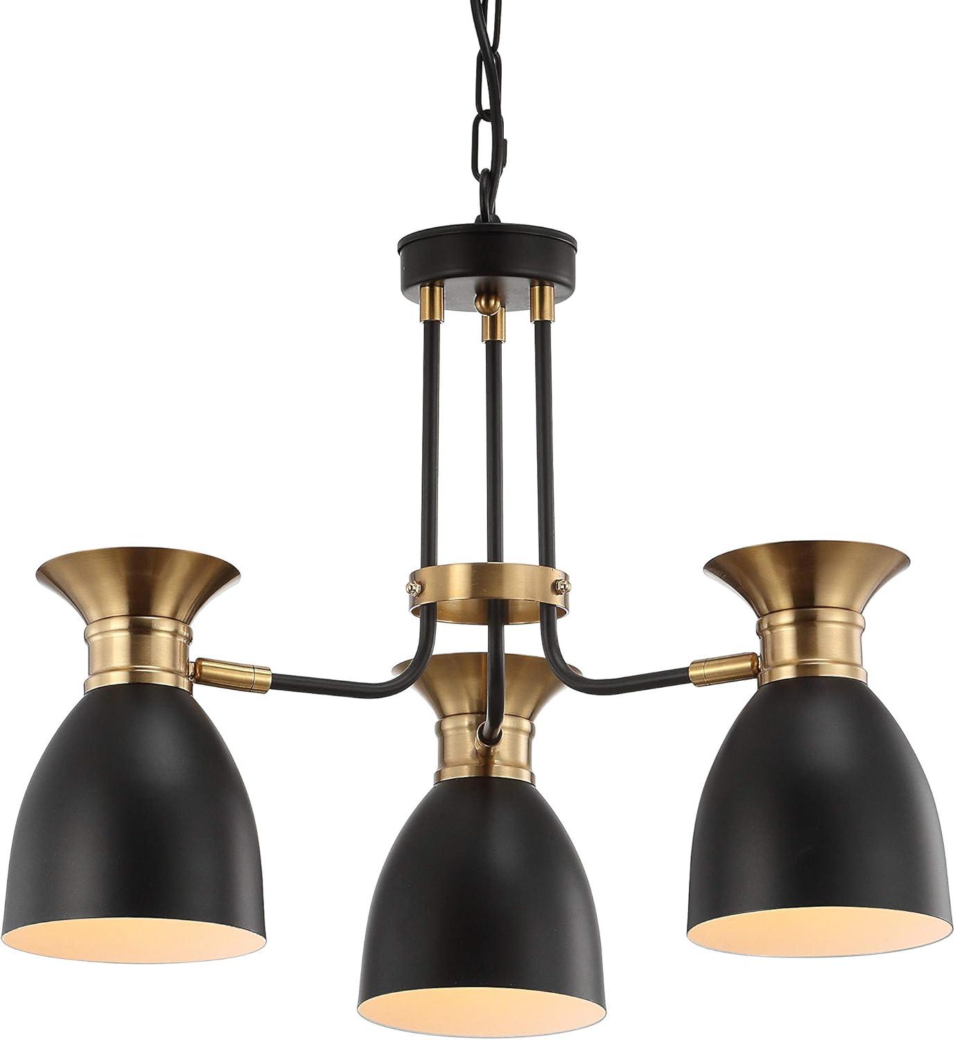 Middleton 20" Black/Brass Gold Metal LED Sputnik Chandelier