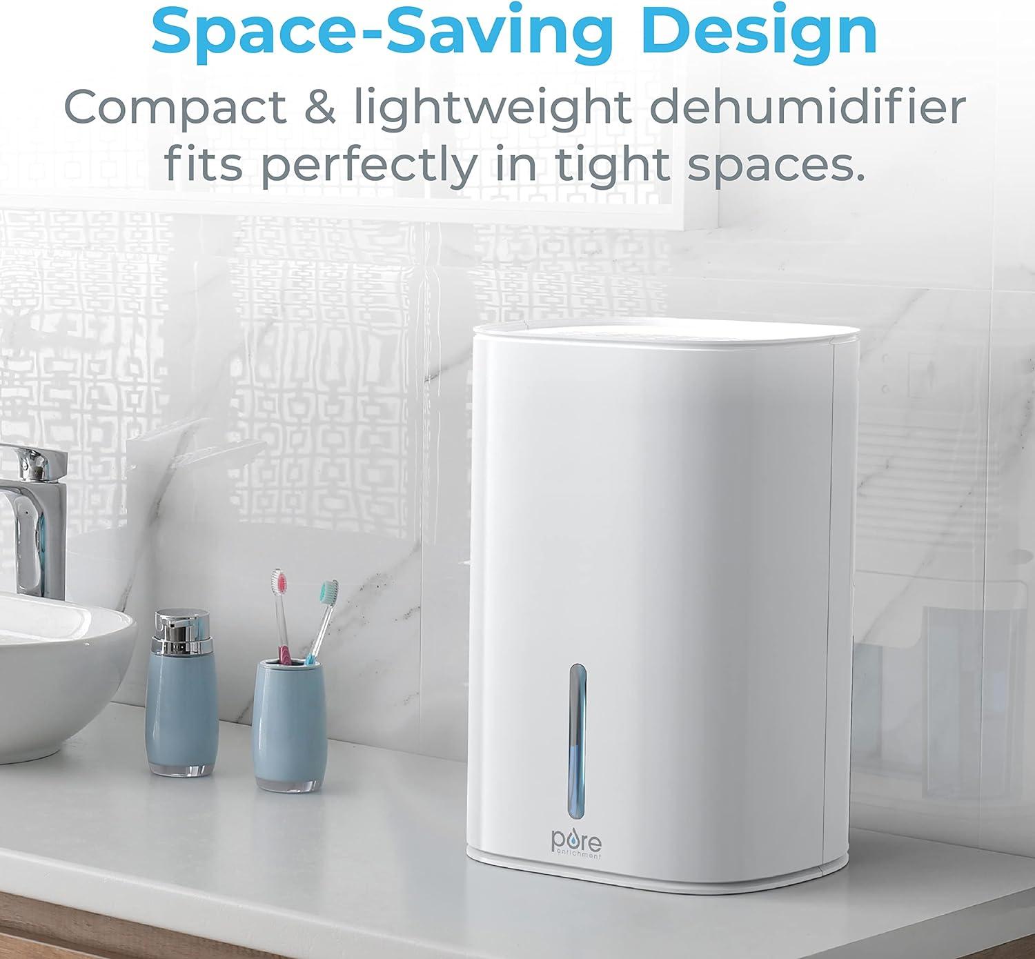 Pure Enrichment 0.625 Pint Mini 200 Sq. Ft. Dehumidifier & Reviews | Wayfair