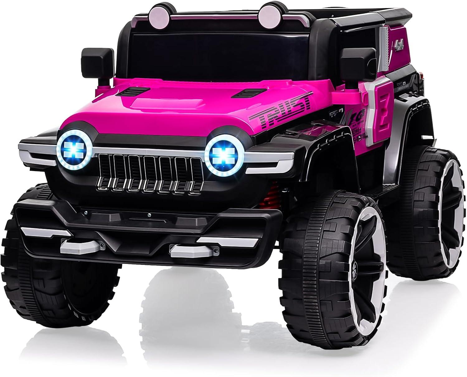 Pink 12V Dual Seater Off-Road Truck with Remote Control