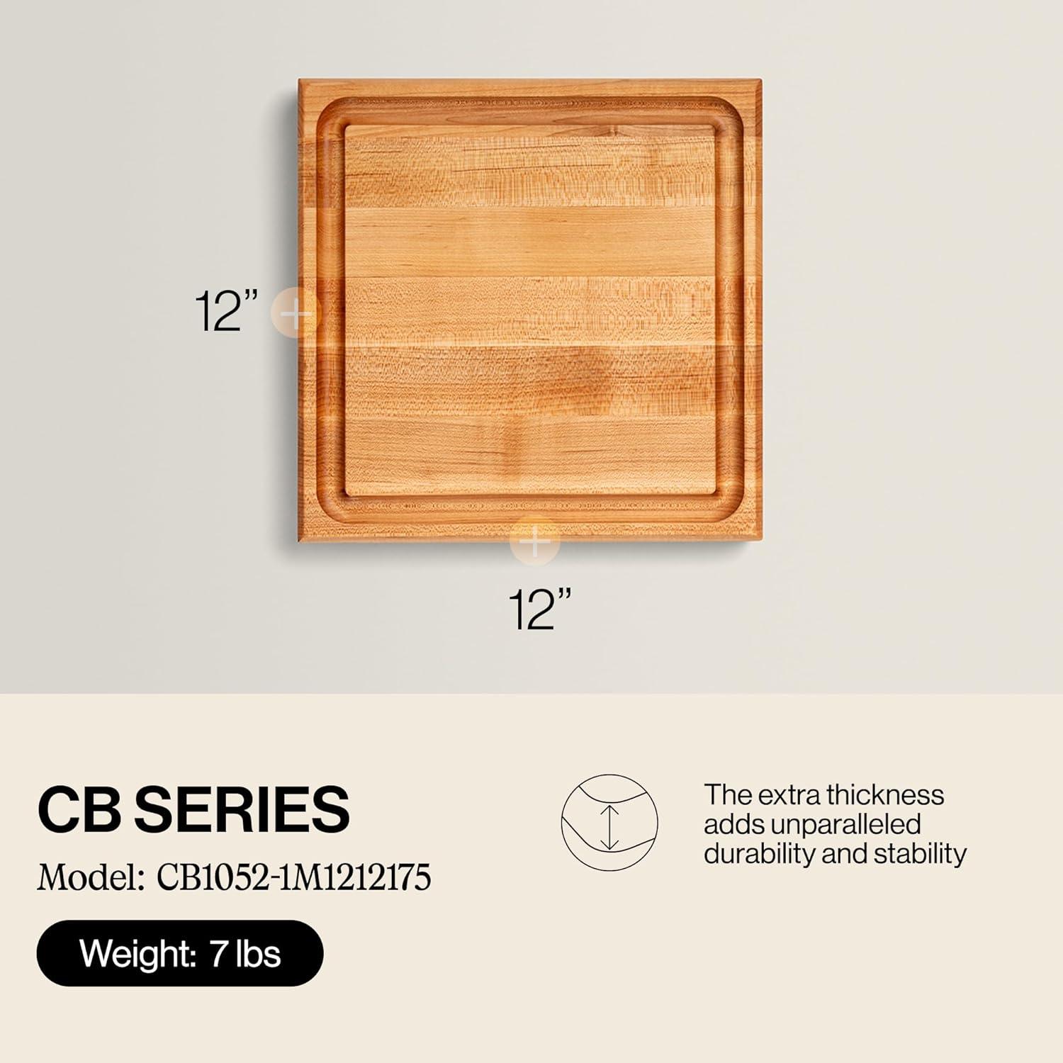 John Boos John Boos Chef's Collection Edge Grain 1.75" Maple Cutting Board with Groove