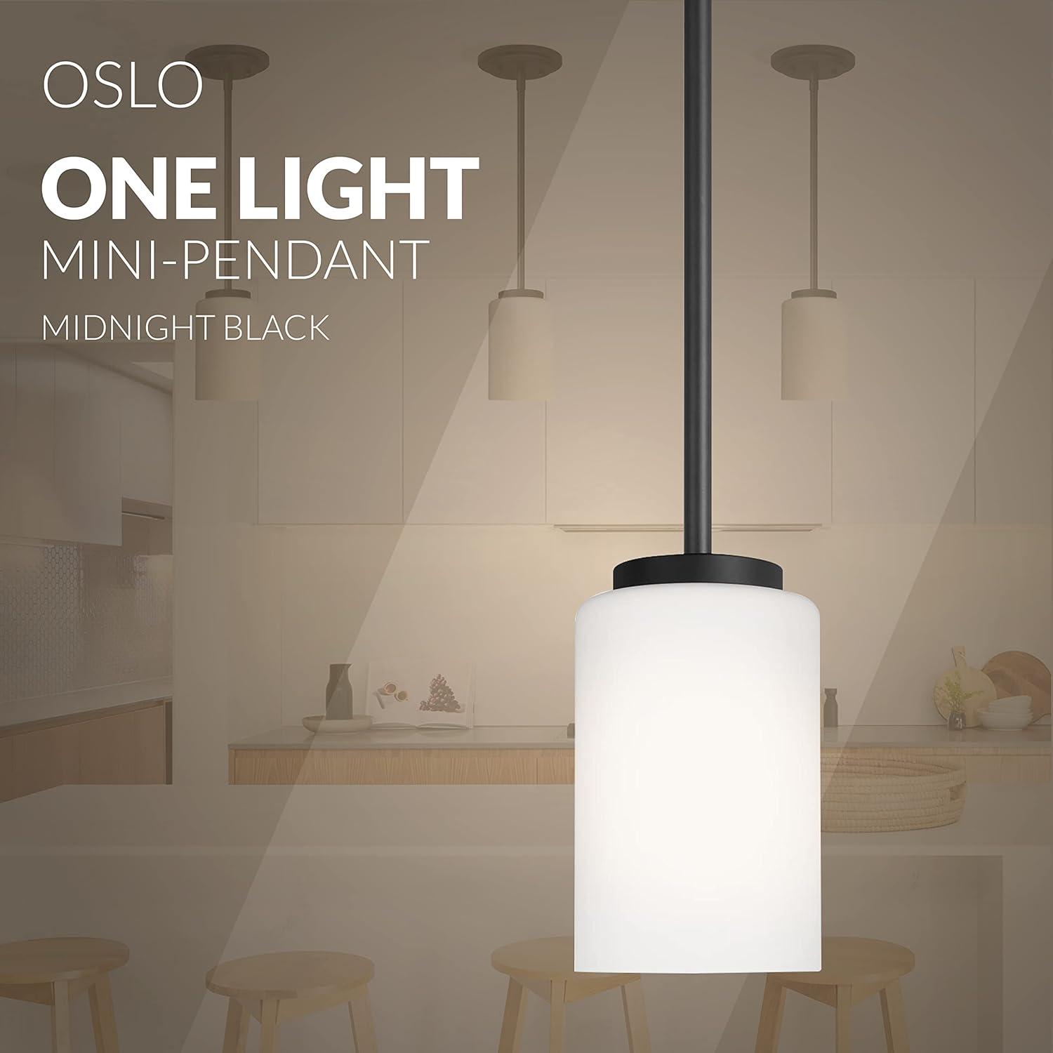 Midnight Black Opal Glass Mini Pendant Light