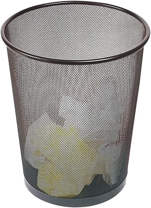 Brighton Staples Indoor Trash Can Without Lid Black Steel Mesh 5 Gal. (56903) 56903-CC