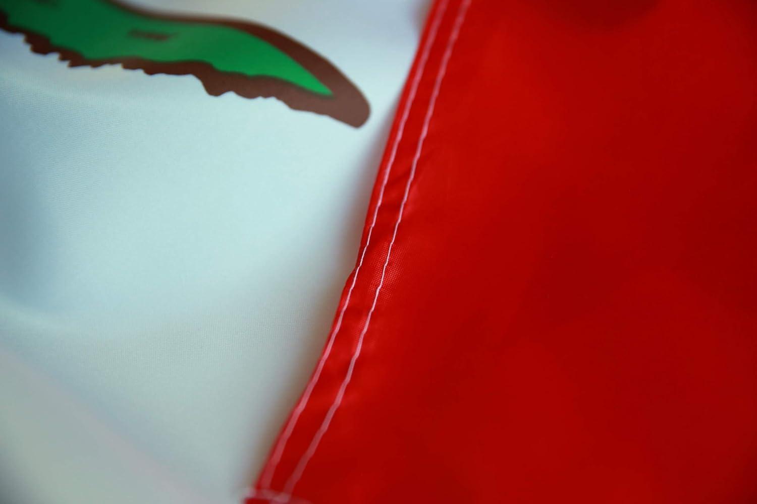 California Flag Printed Polyester Rectangular Canvas Heading Brass Grommets 3ft x 5ft