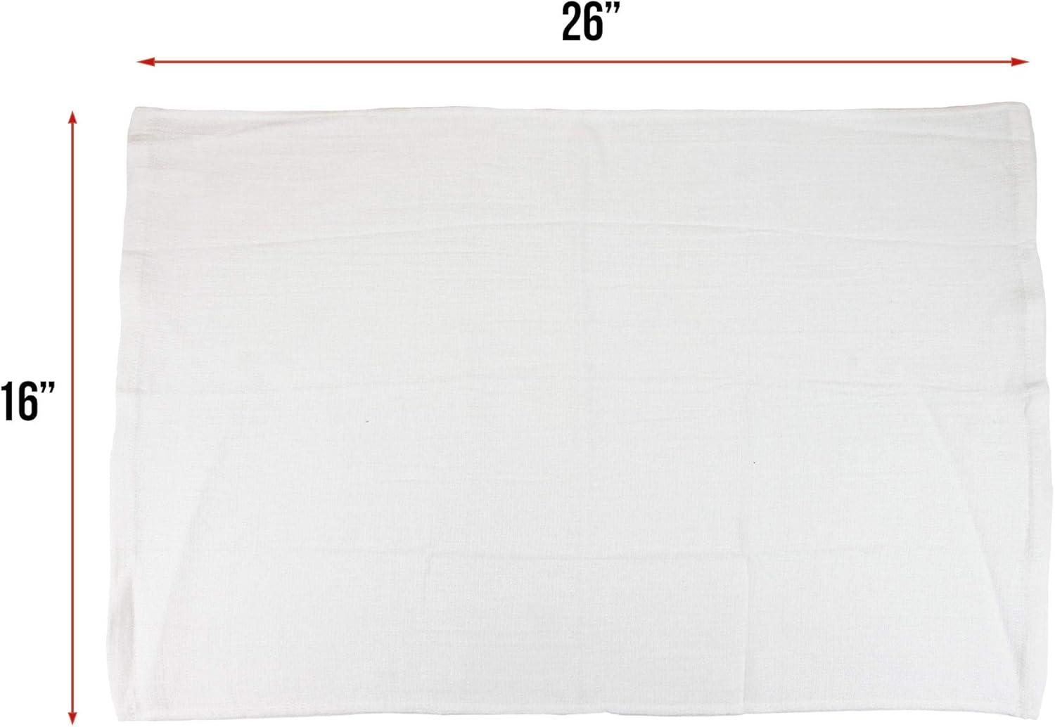 Huck Cotton Cleaning Towels 16x26 White (12/Pack)