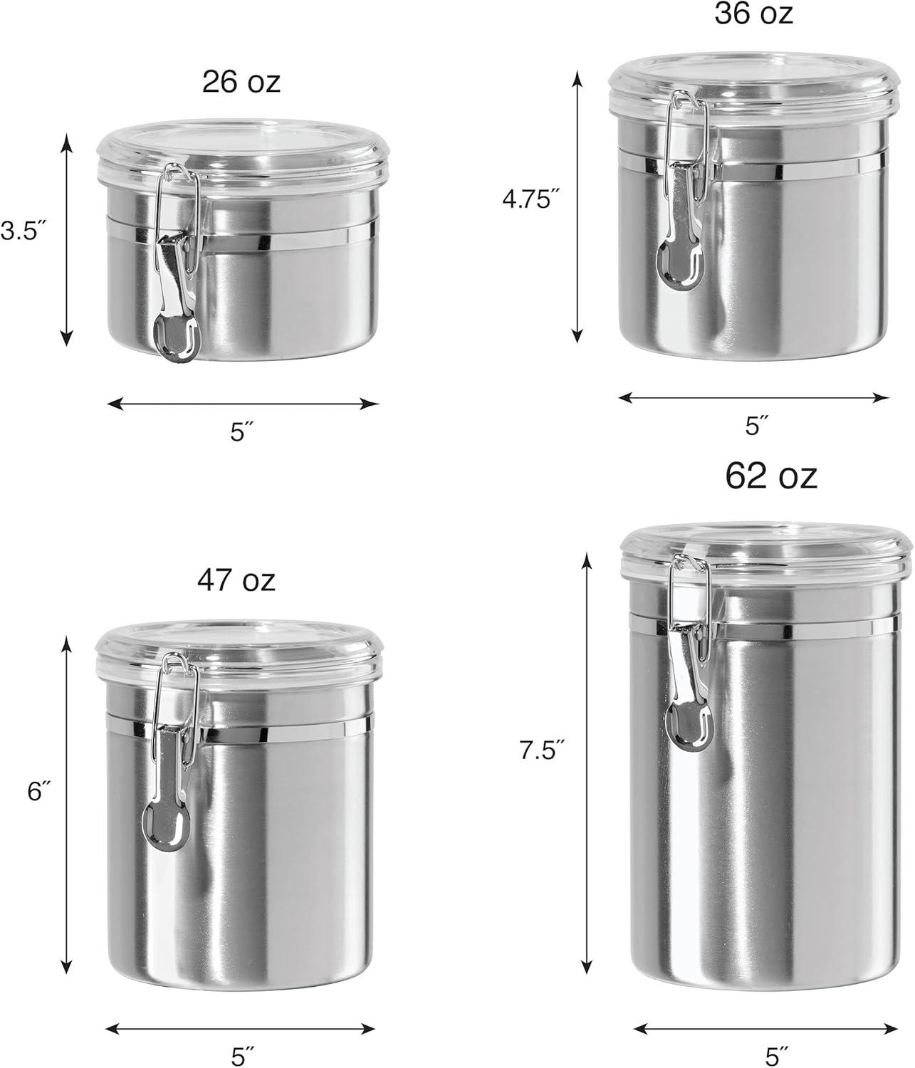 OGGI Fresh 4 Piece Kitchen Canister Set