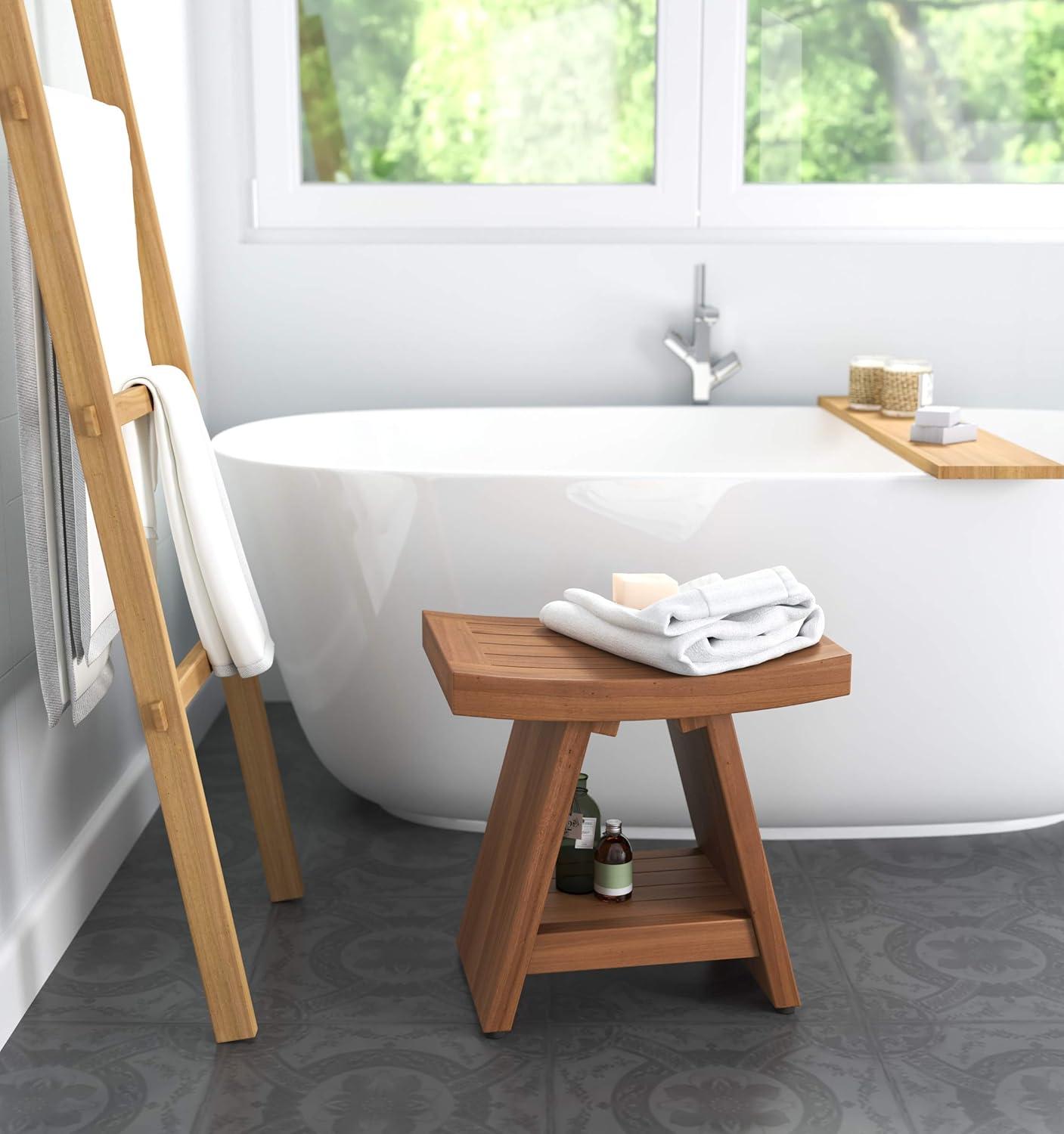Aqua Teak Asia 18'' W Teak Shower Bench