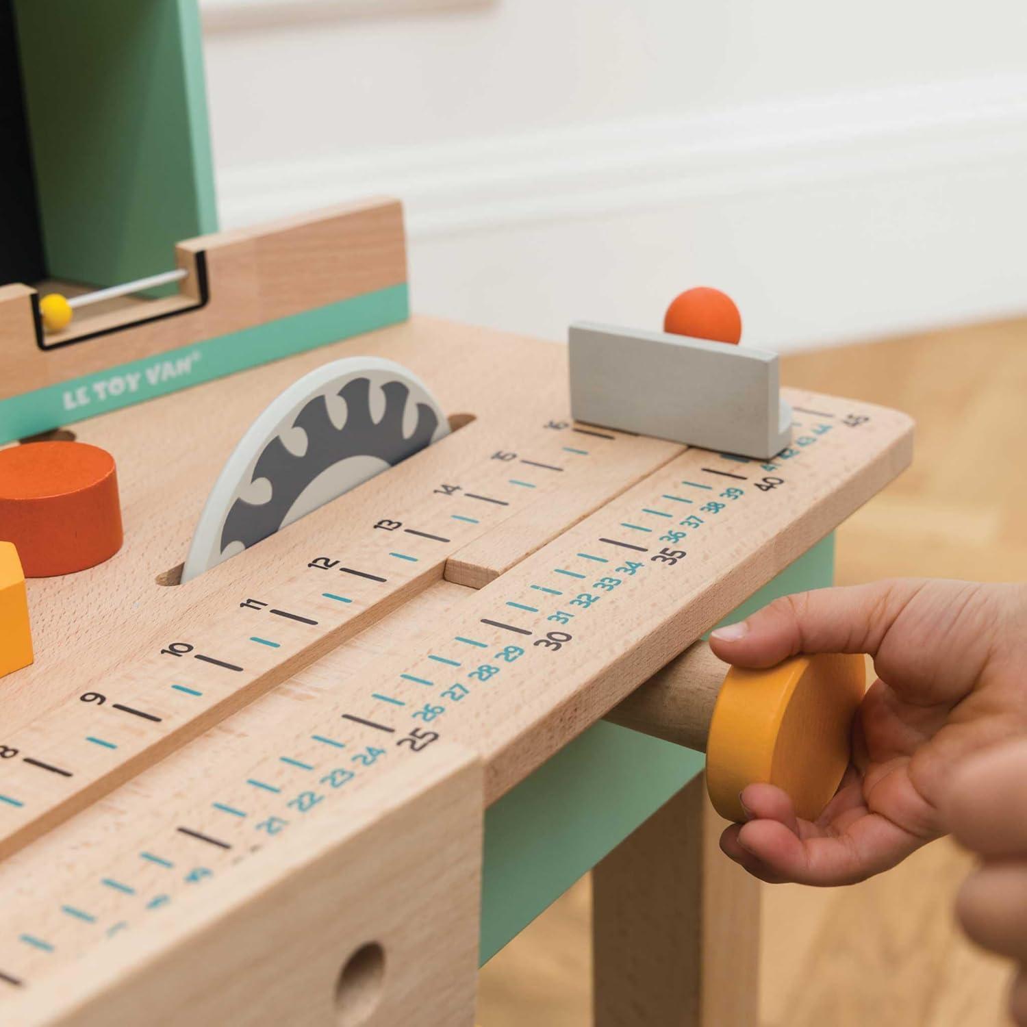 Colorful Wooden Toy Work Bench with Tools for Kids
