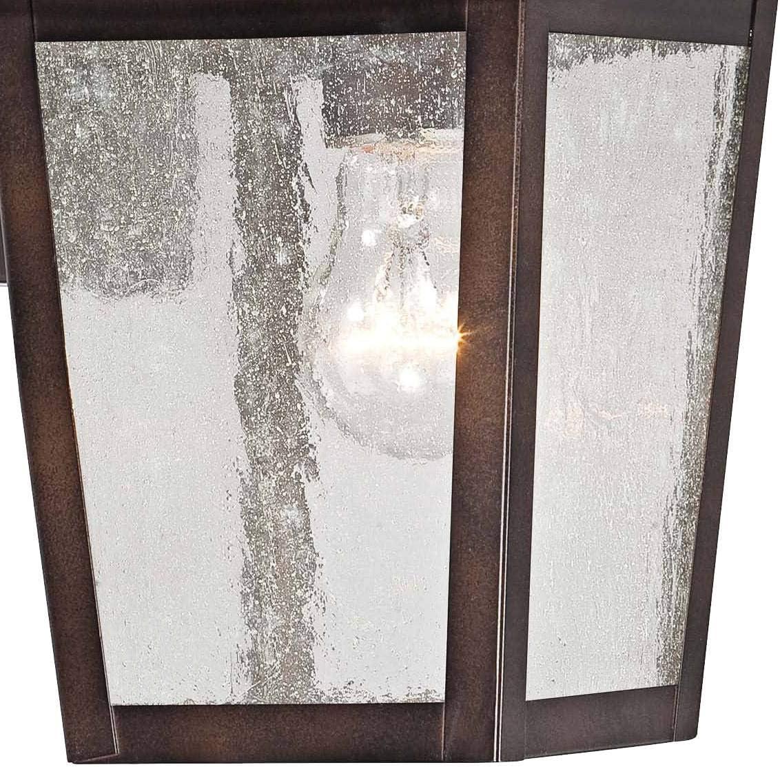 Chelsea Bronze 12" Outdoor Wall Sconce with Clear Seeded Glass