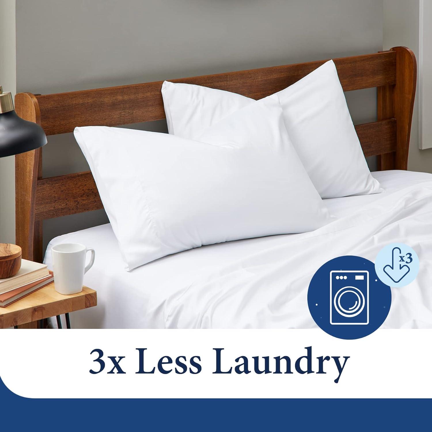 Cosy House Collection Luxury Rayon Derived from Bamboo Set of 2 Pillowcases - Cream, King