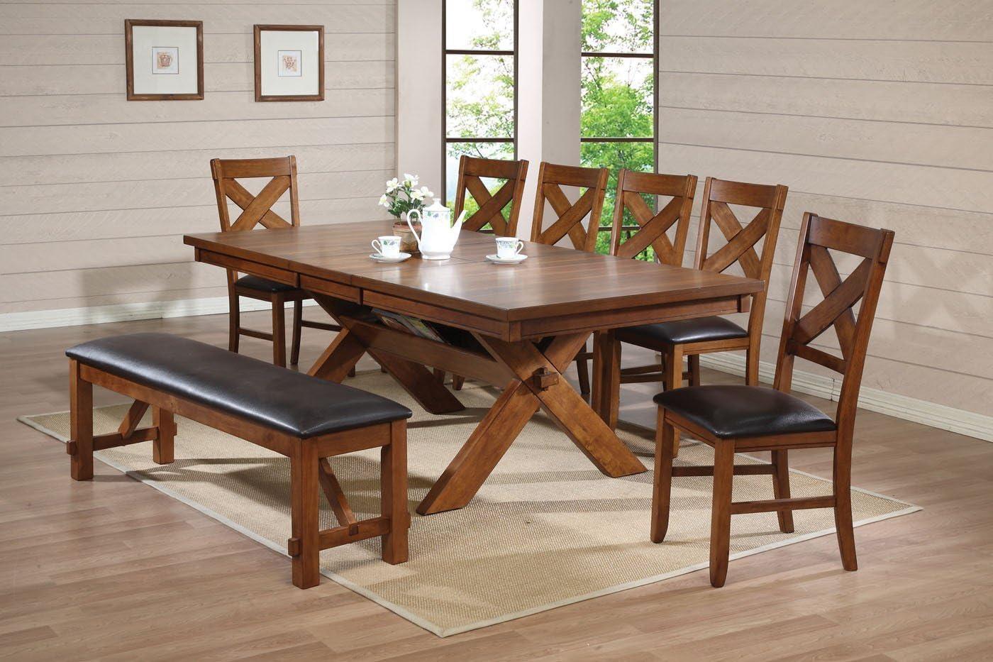 ACME Apollo Dining Table, Walnut (Chairs Separately)