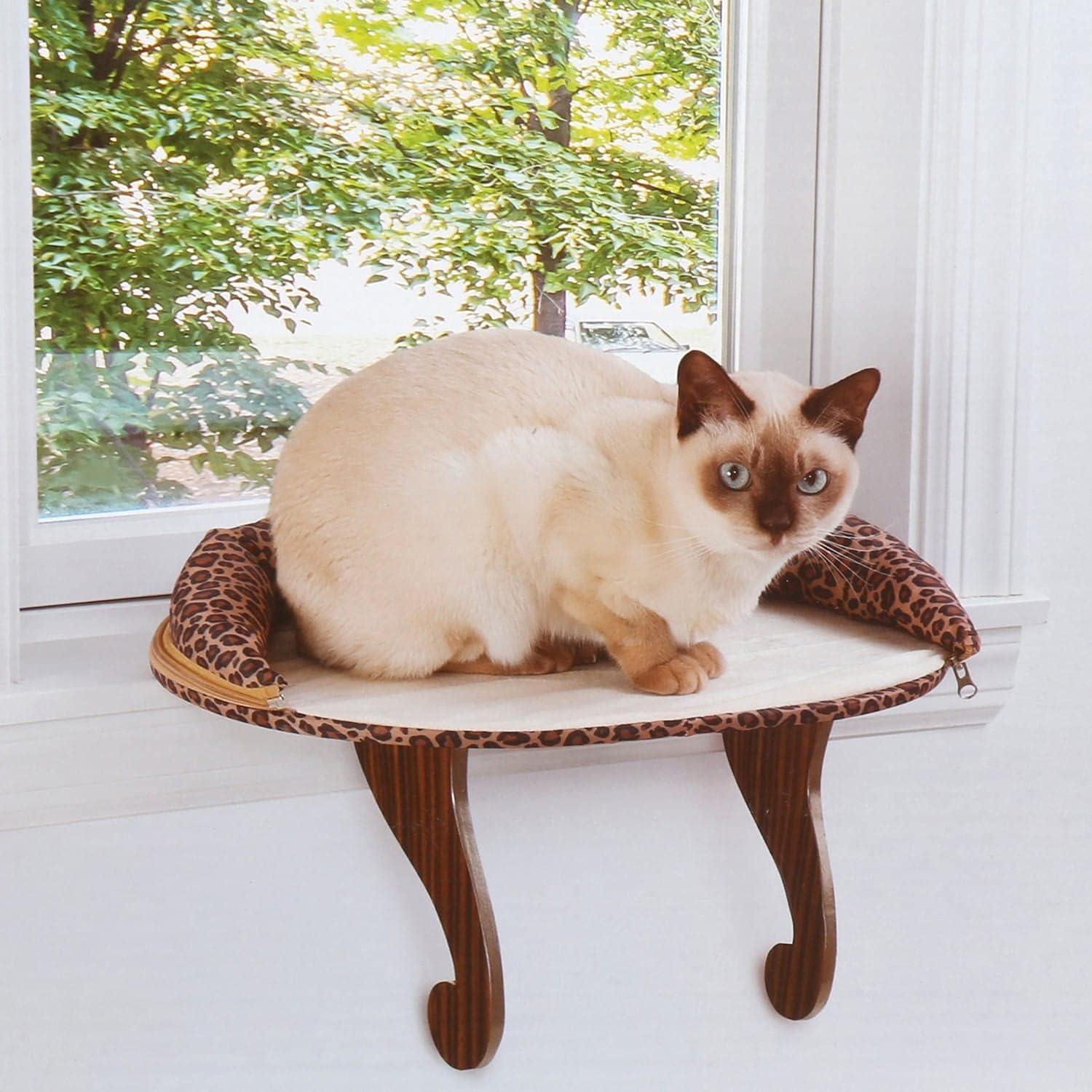 212 Main 5324 Leopard Print Bolster Cat Window Perch
