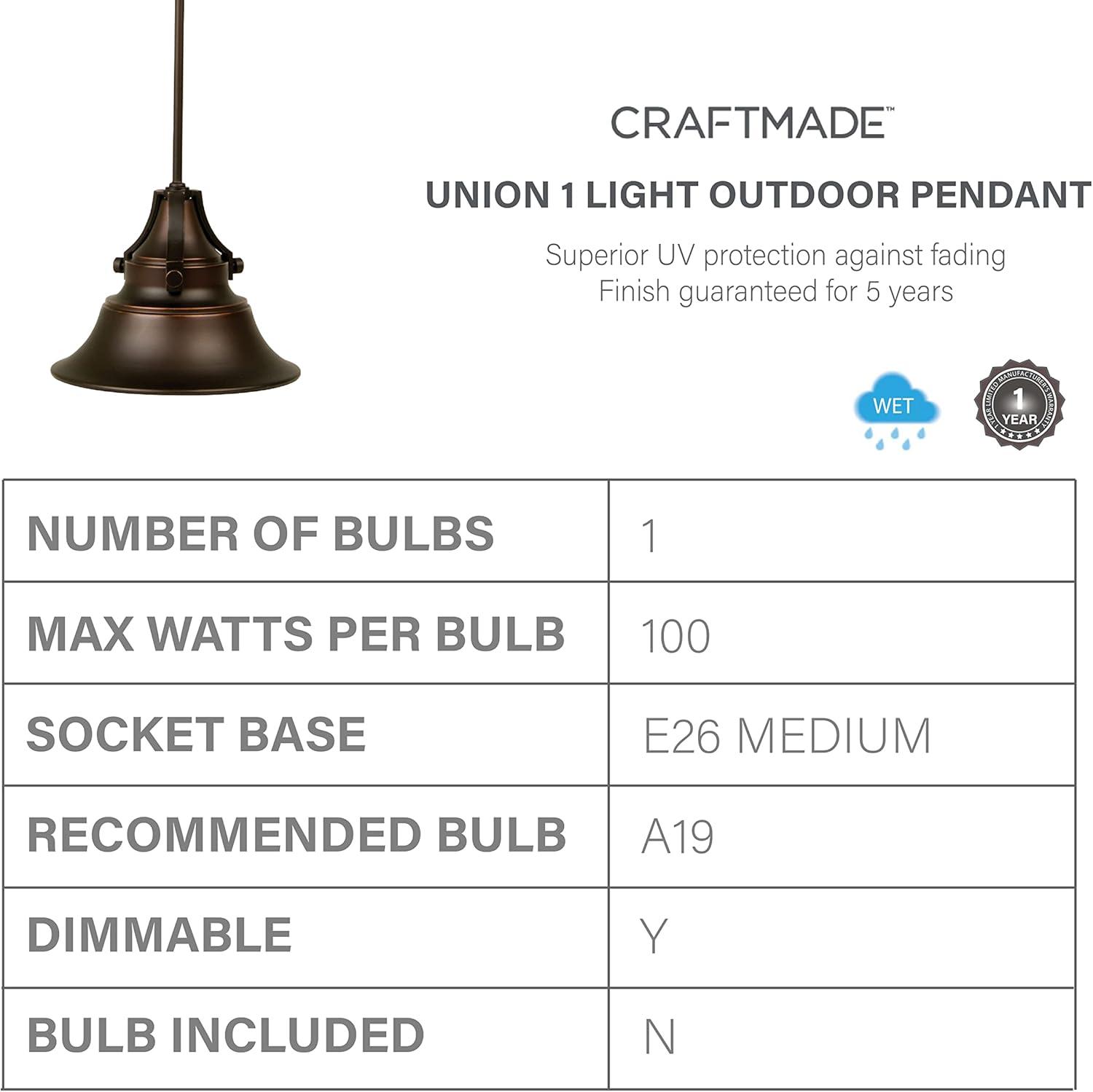 Oiled Bronze Gilded Industrial Indoor/Outdoor Pendant Light