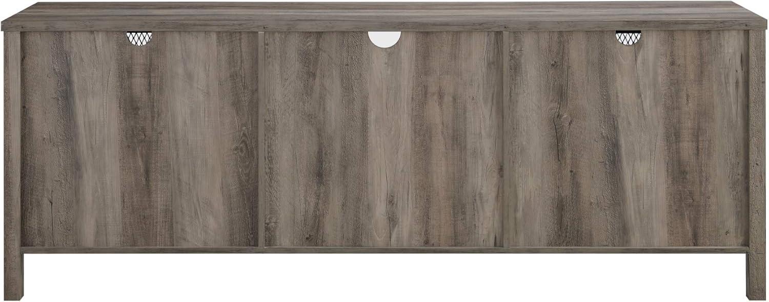 Grant 48" MDF Rustic Farmhouse Fireplace TV Stand - Rustic Oak