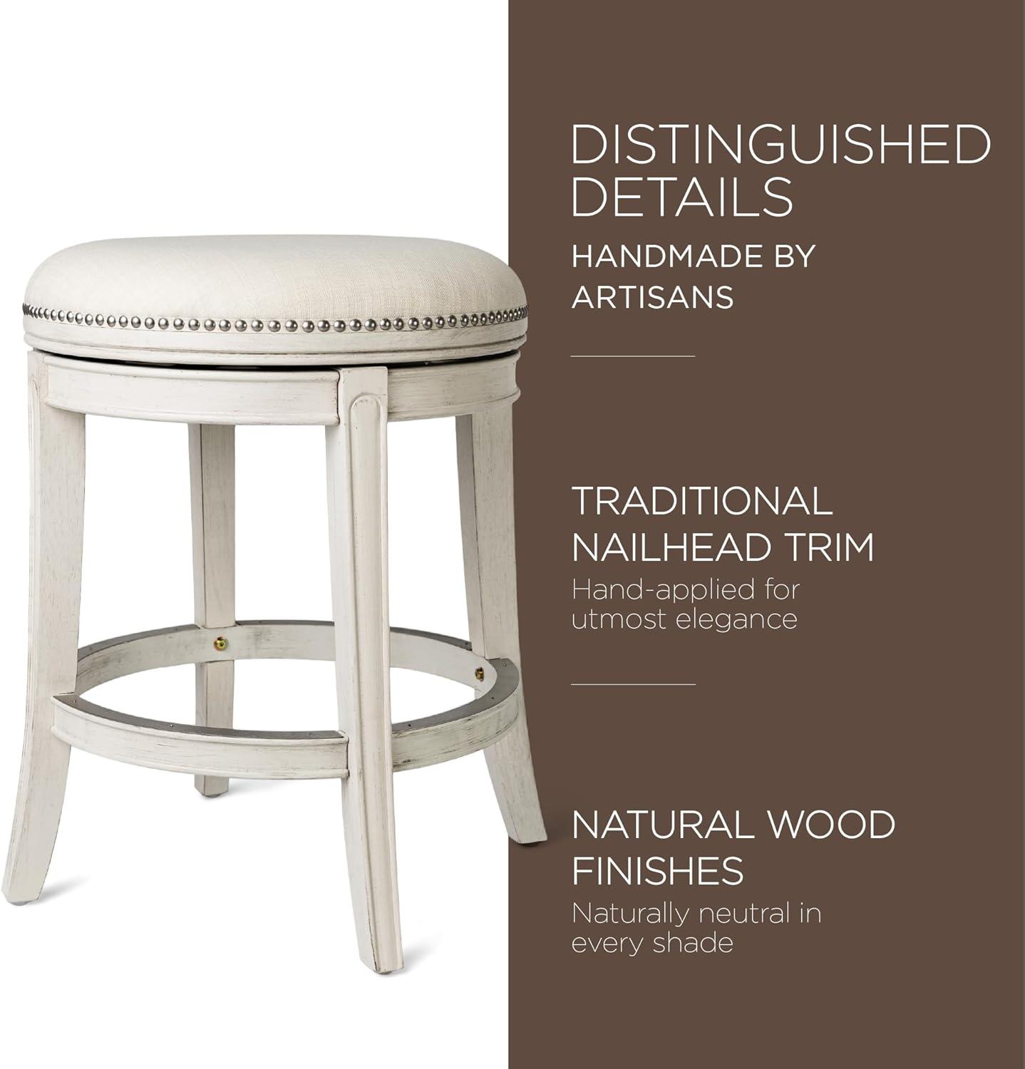 Maven Lane Alexander Counter Stool with Fabric Upholstery