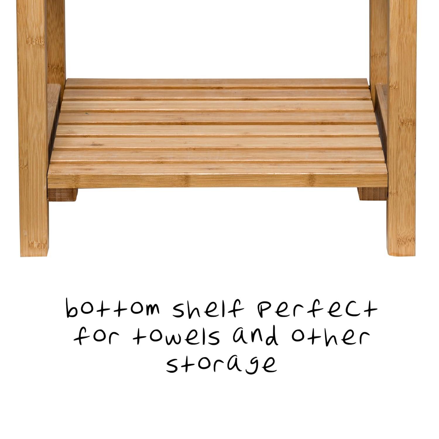 Honey-Can-Do Bamboo Spa Bench BTH-02100 Natural 200 lbs