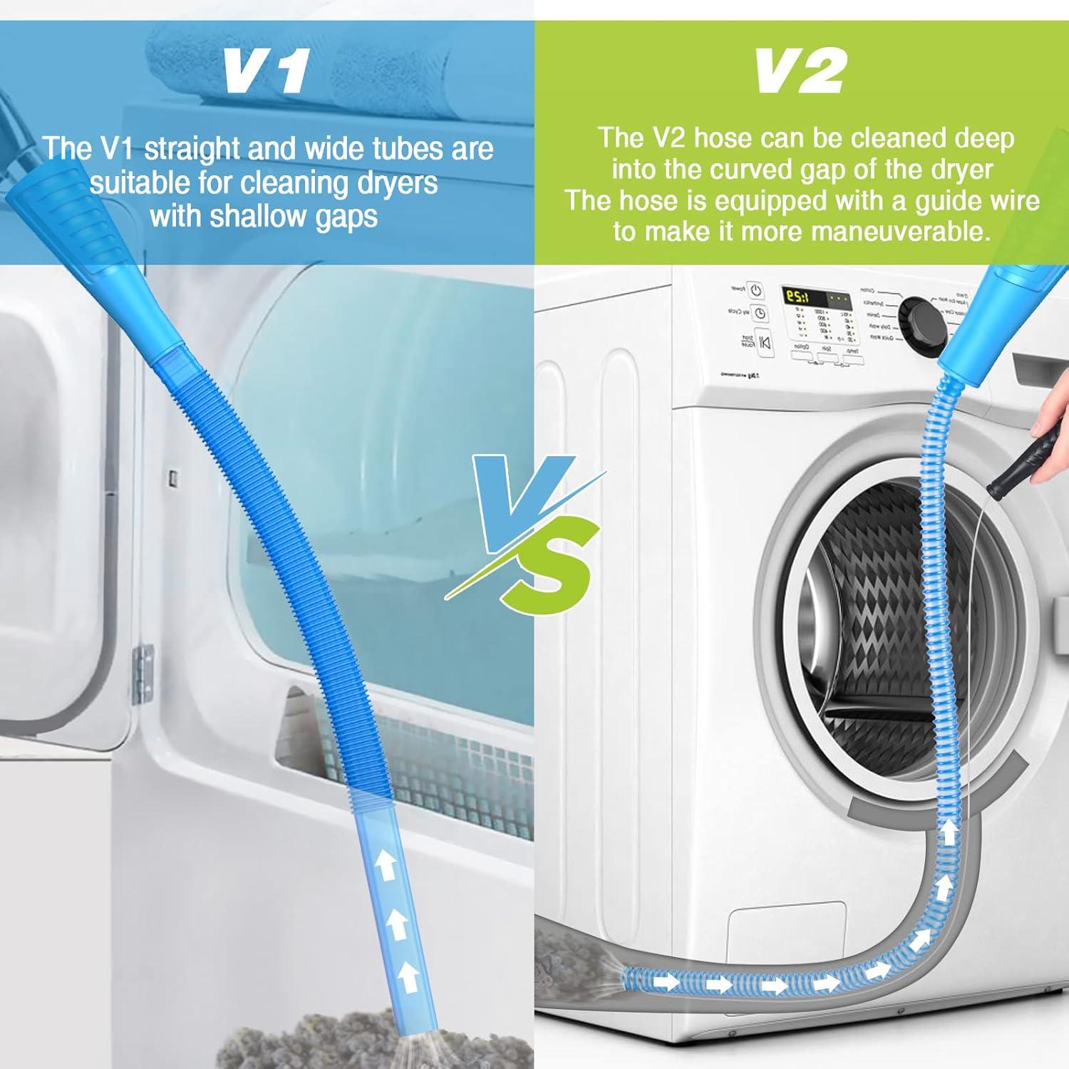 Sealegend 2 Pack Dryer Vent Cleaner Kit and Flexible Dryer Lint Brush Vacuum Hose Attachment Brush Lint Remover Power Washer and Dryer Vent Vacuum Hose