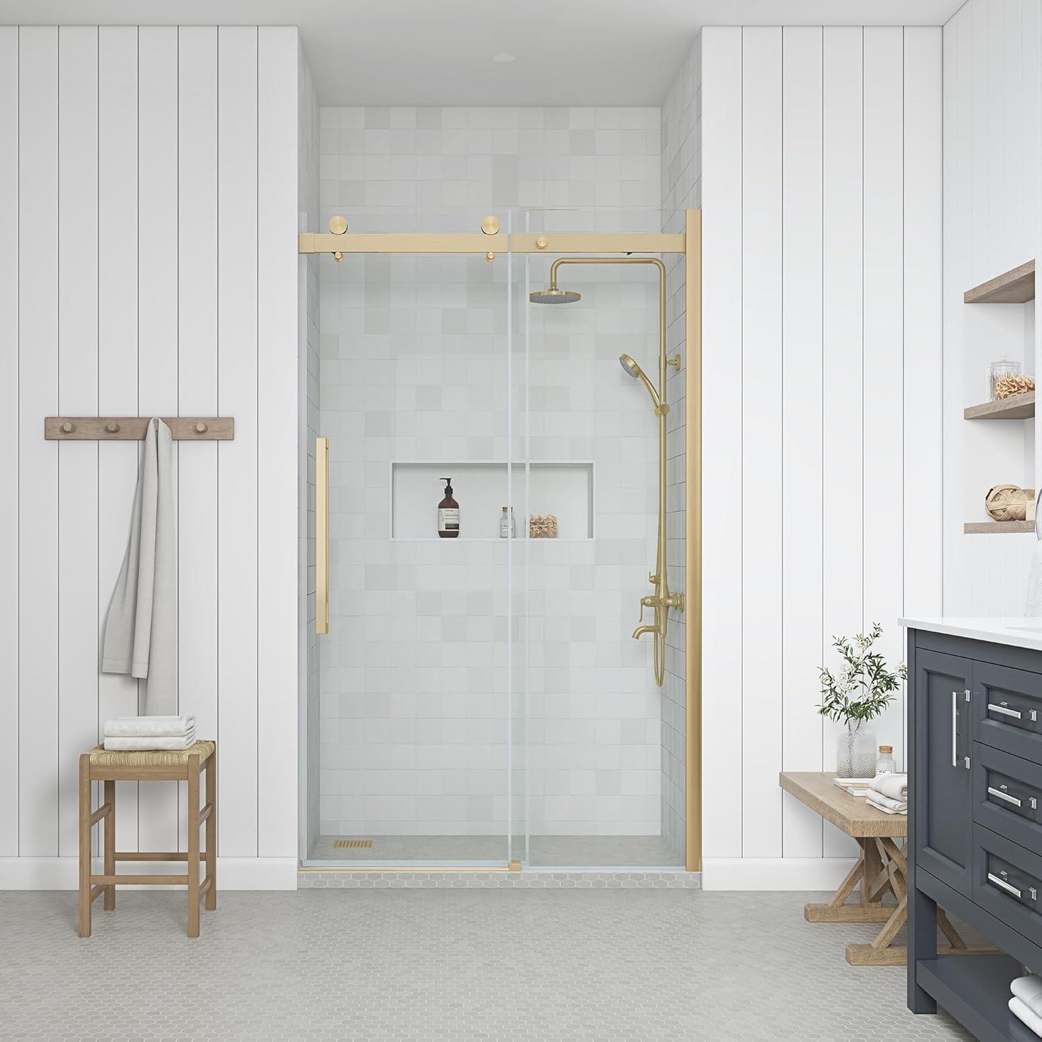 OVE Decors Bel Soft Close 2-Piece 32" x 48" x 81" Base/Door Rectangular Alcove Shower Kit