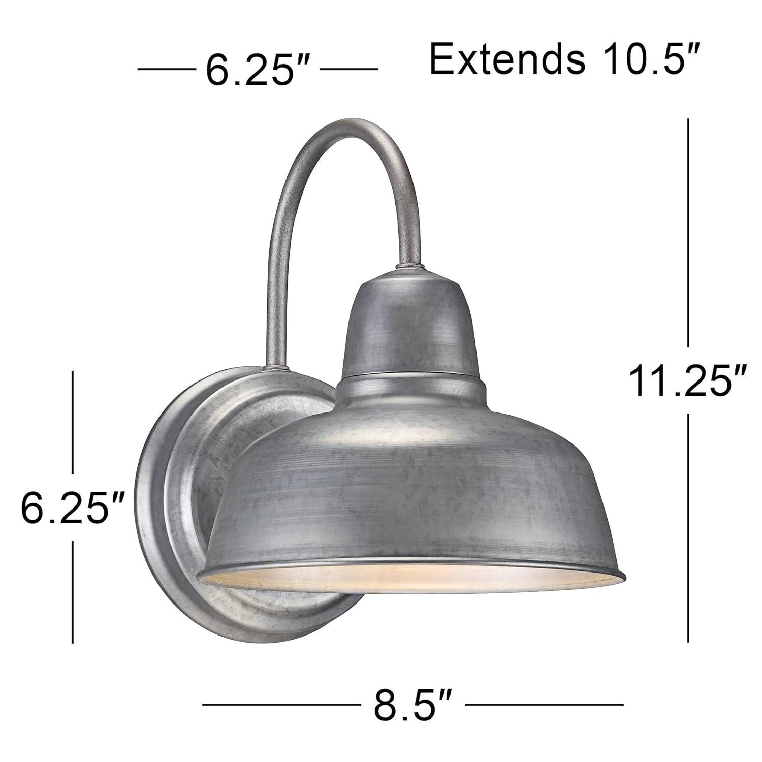 John Timberland Urban Barn 11 1/4" de Alto Galvanizado Luz de Pared Interior-exterior