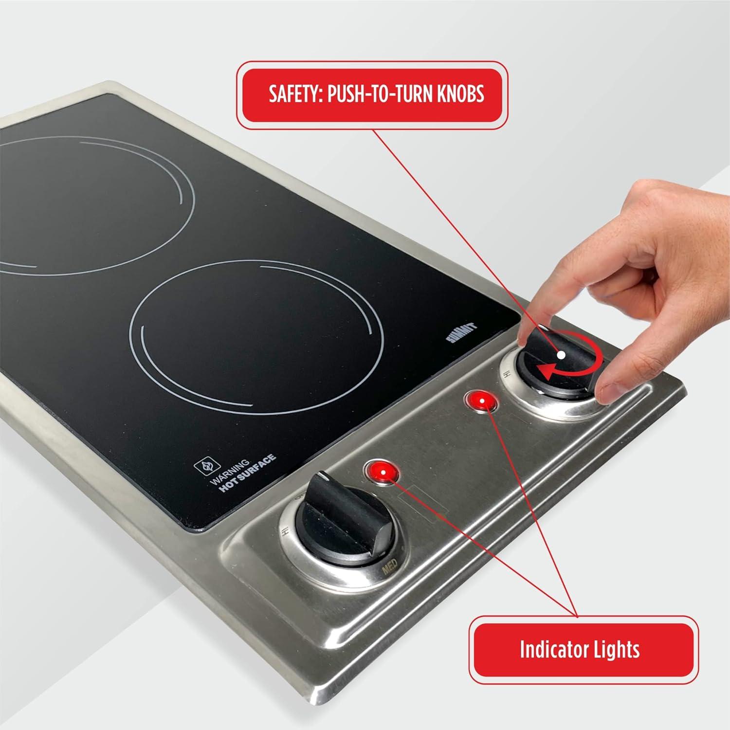 Summit Appliance White Electric Cooktop