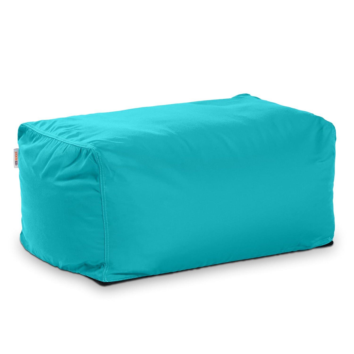 Jaxx Leon Outdoor Bean Bag Ottoman, Cancun Blue