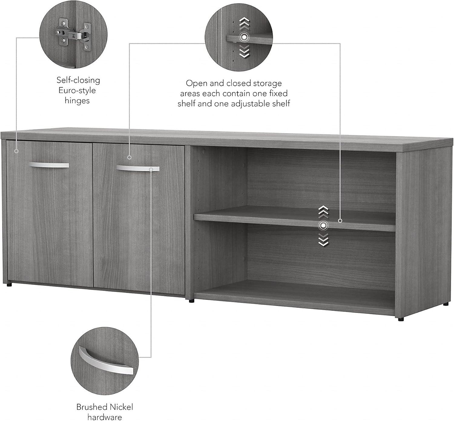 Bush Business Furniture Studio C Low Storage Cabinet with Doors and Shelves