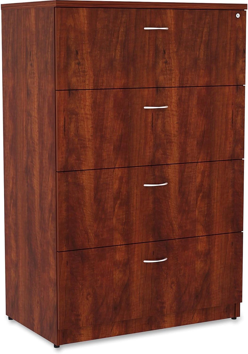 Lorell 4-Drawer Lateral File 35-1/2"x22"x54-3/4" Cherry 34387