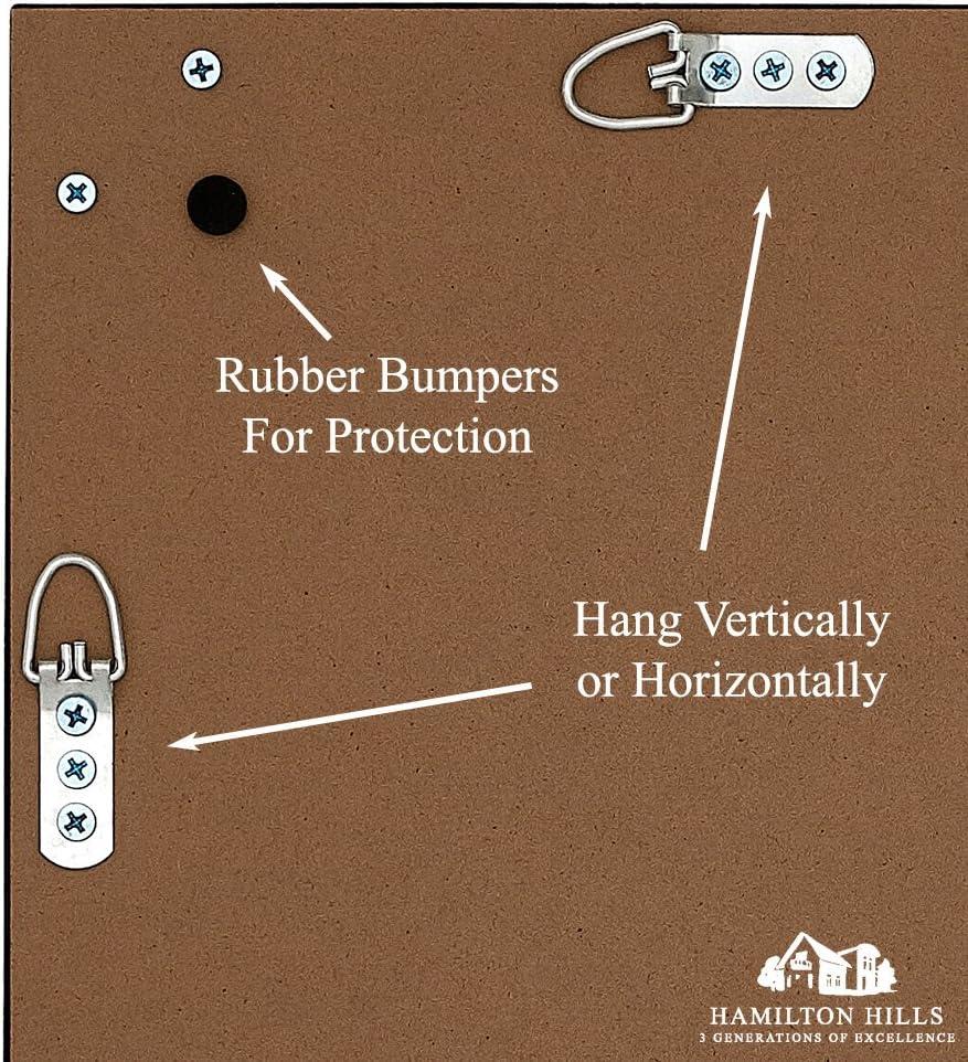 Hamilton Hills 24x36"" Brushed Silver Wall Mirror | Rectangular Metal Frame Vanity Glass