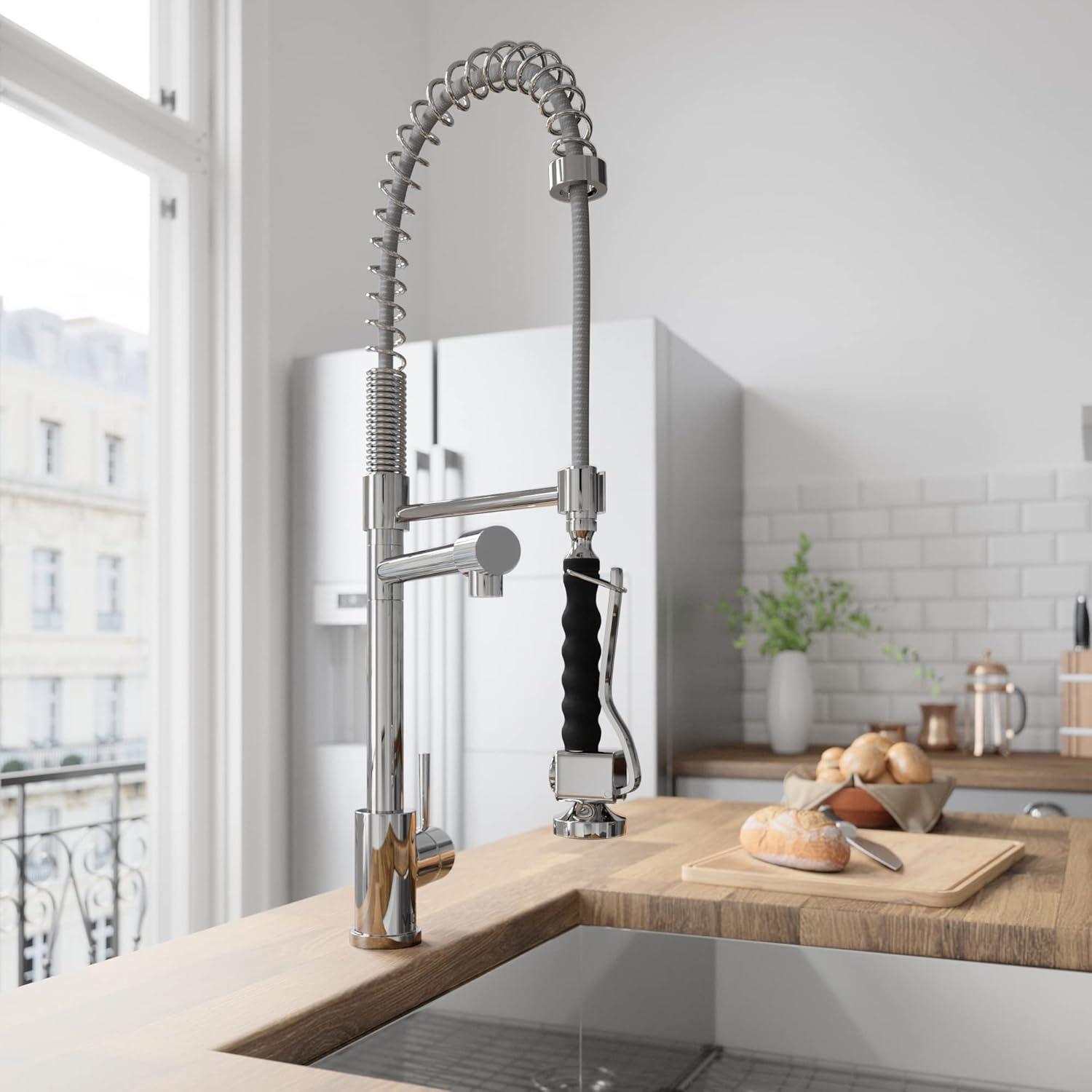 Zurich 27" H 1-handle Pull-Down Kitchen Faucet