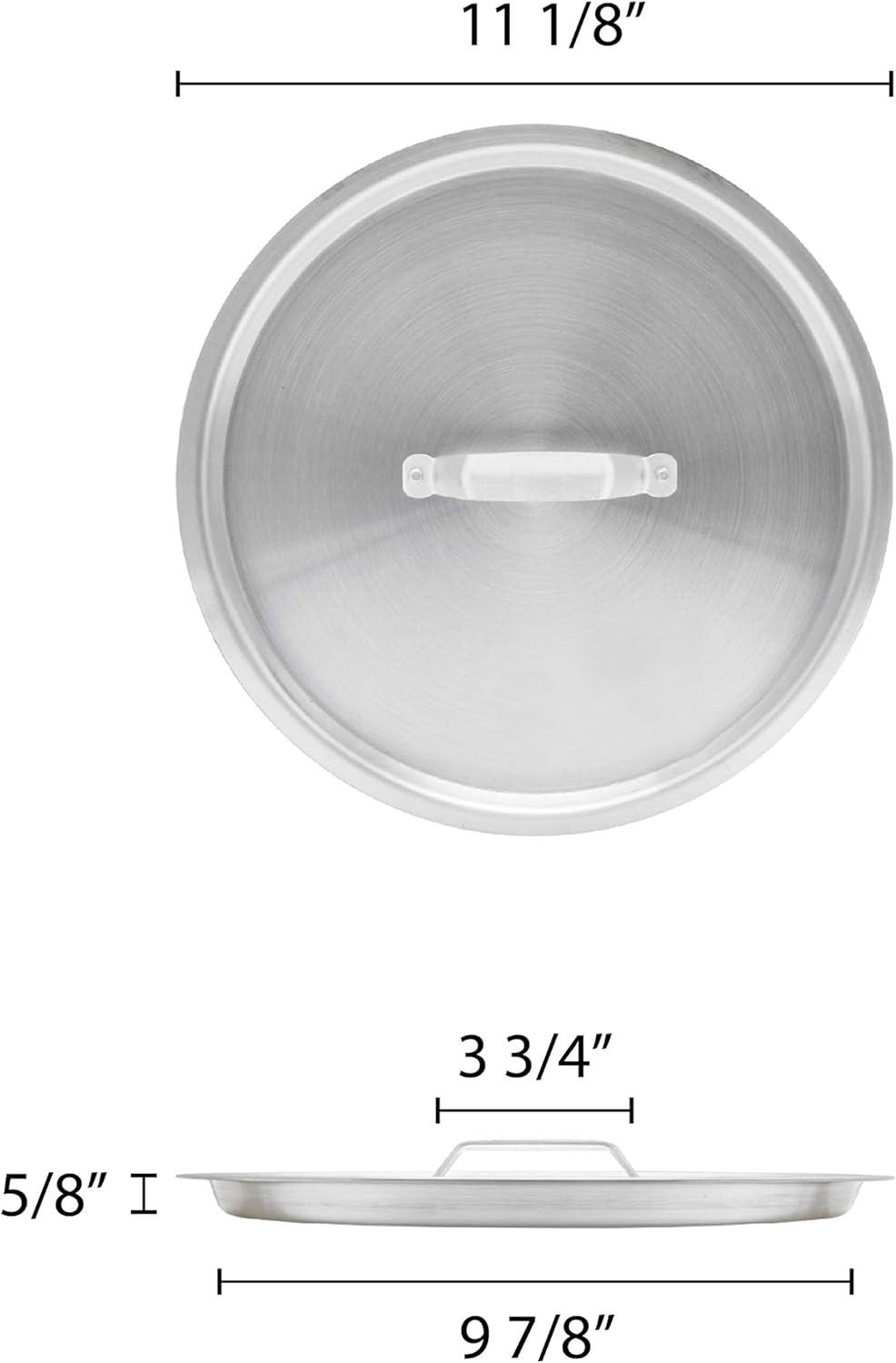 Drevy 12 Quart Aluminum Stock Pot, Silver