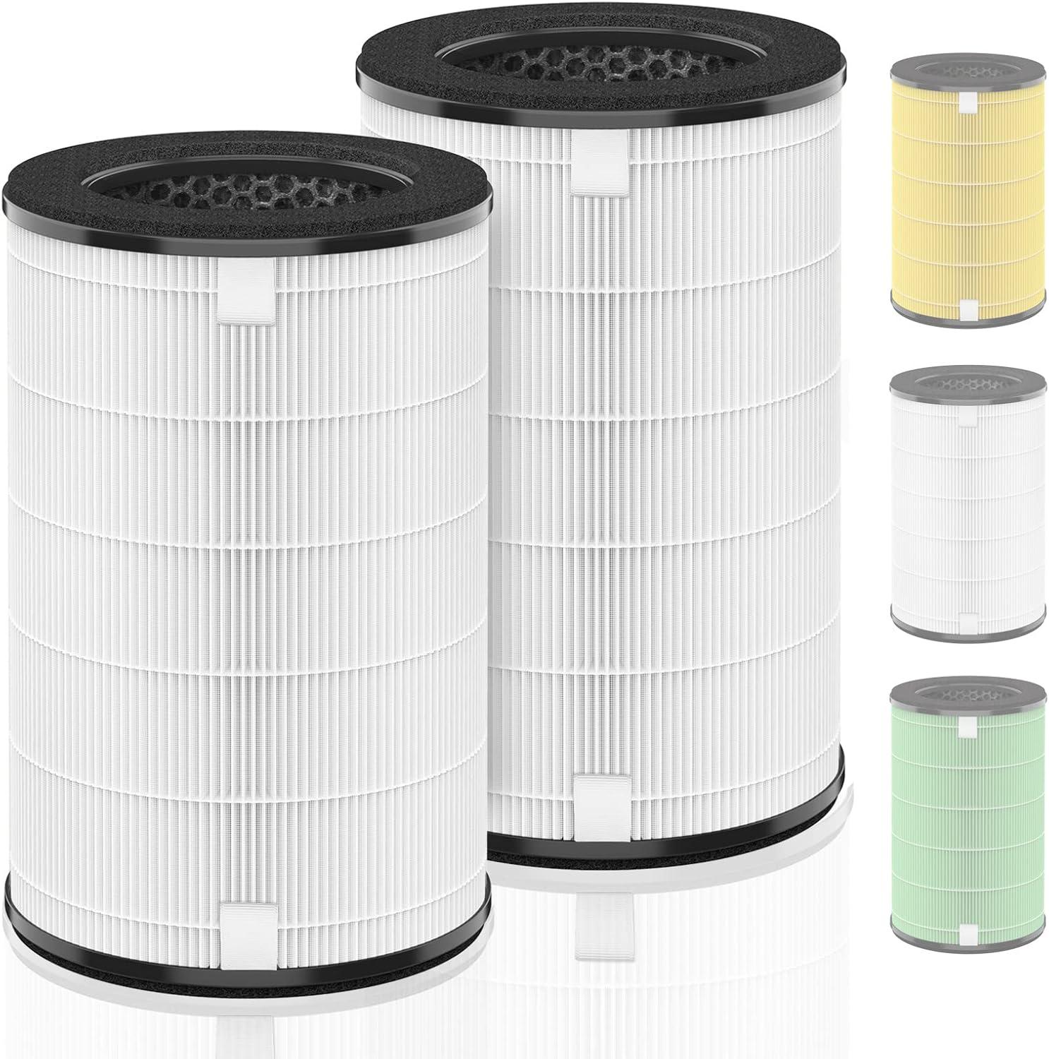 Compact White and Black HEPA Air Purifier Filter